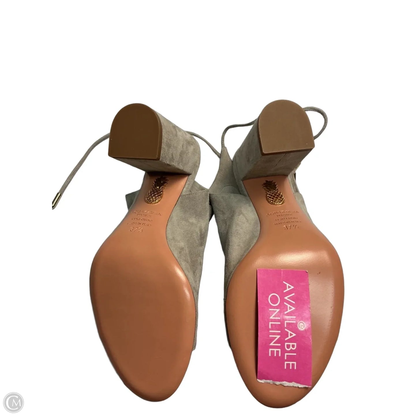 Sandals Designer By Aquazzura In Grey, Size: 7.5