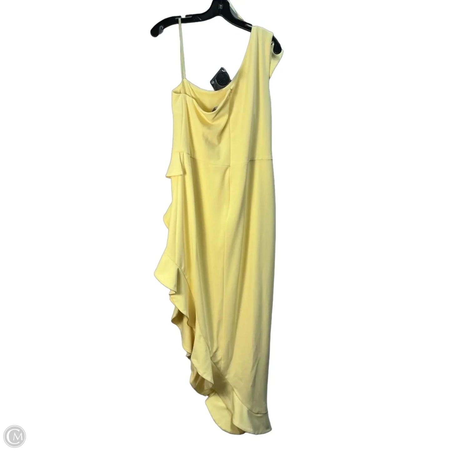 Dress Party Long By Betsy And Adam In Yellow, Size: Xl