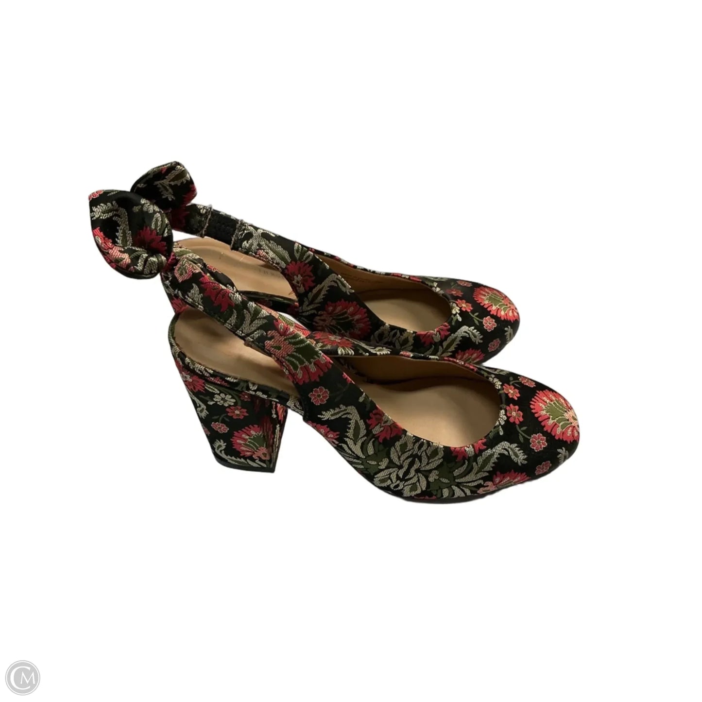 Shoes Heels Block By Anthropologie In Black & Pink, Size: 6