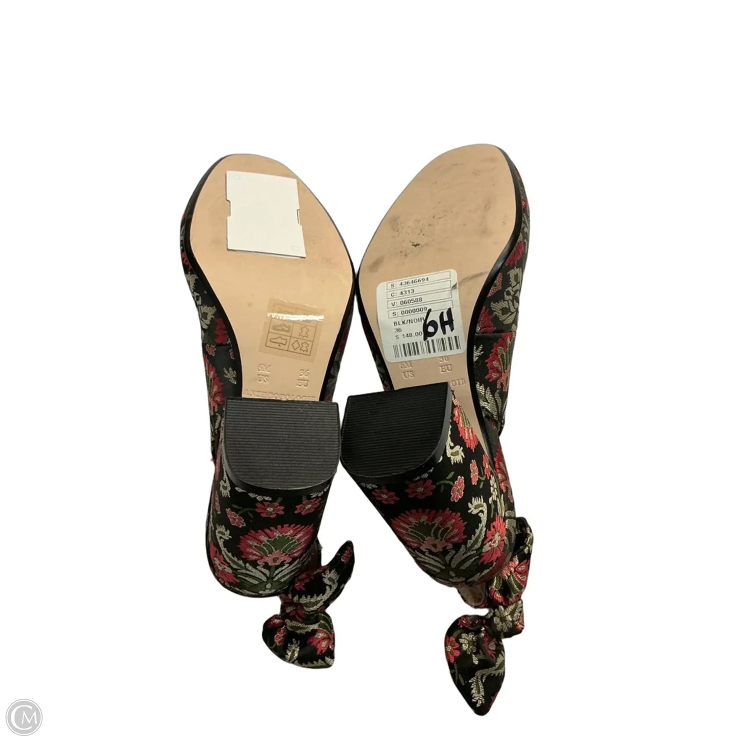 Shoes Heels Block By Anthropologie In Black & Pink, Size: 6