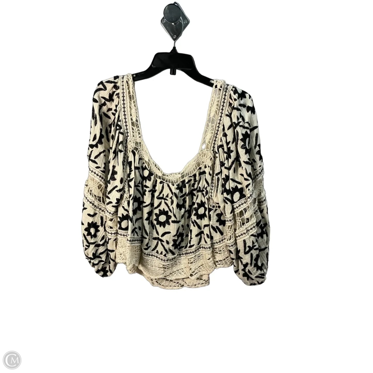 Top Long Sleeve By Free People In Cream, Size: L