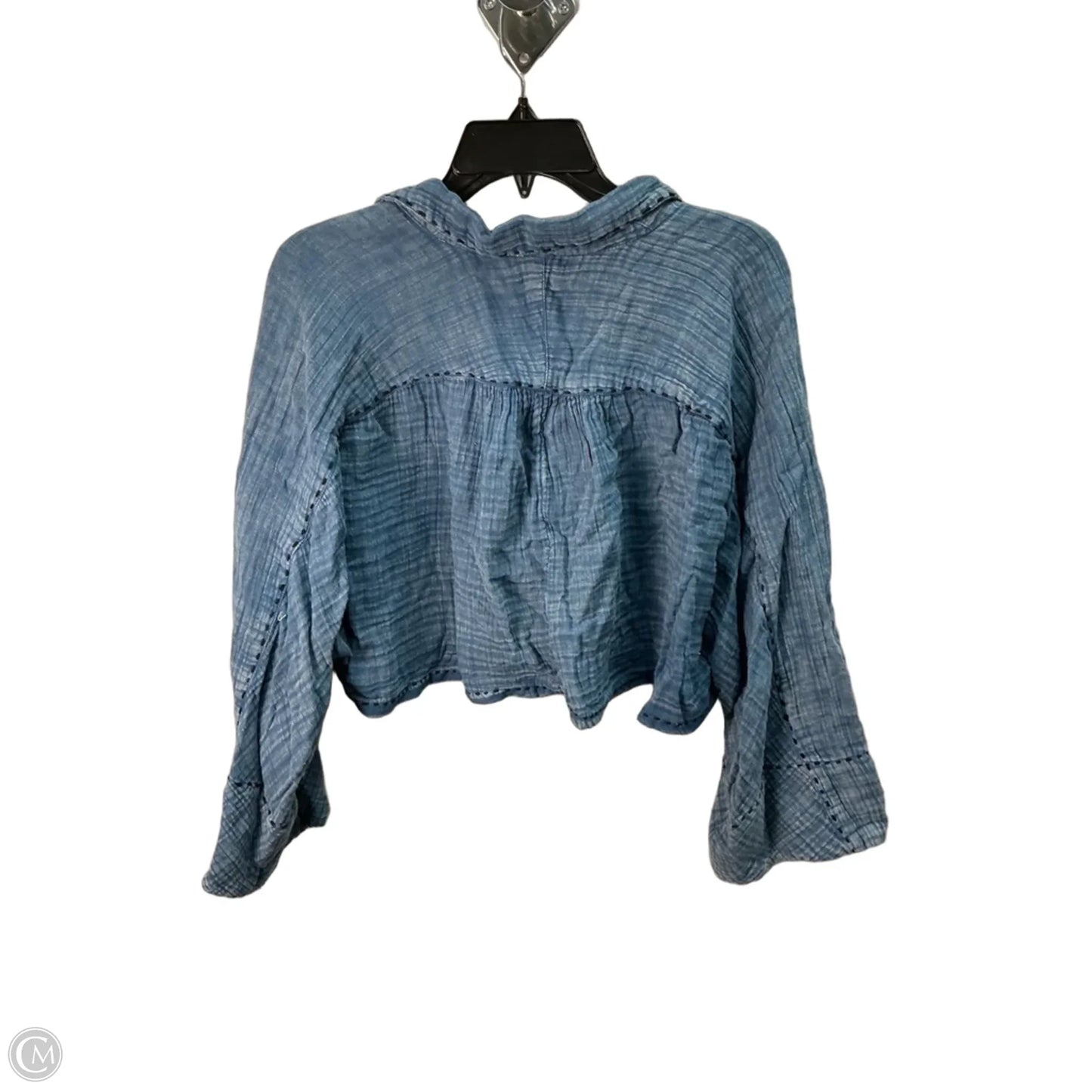 Top Long Sleeve By Free People In Blue, Size: L