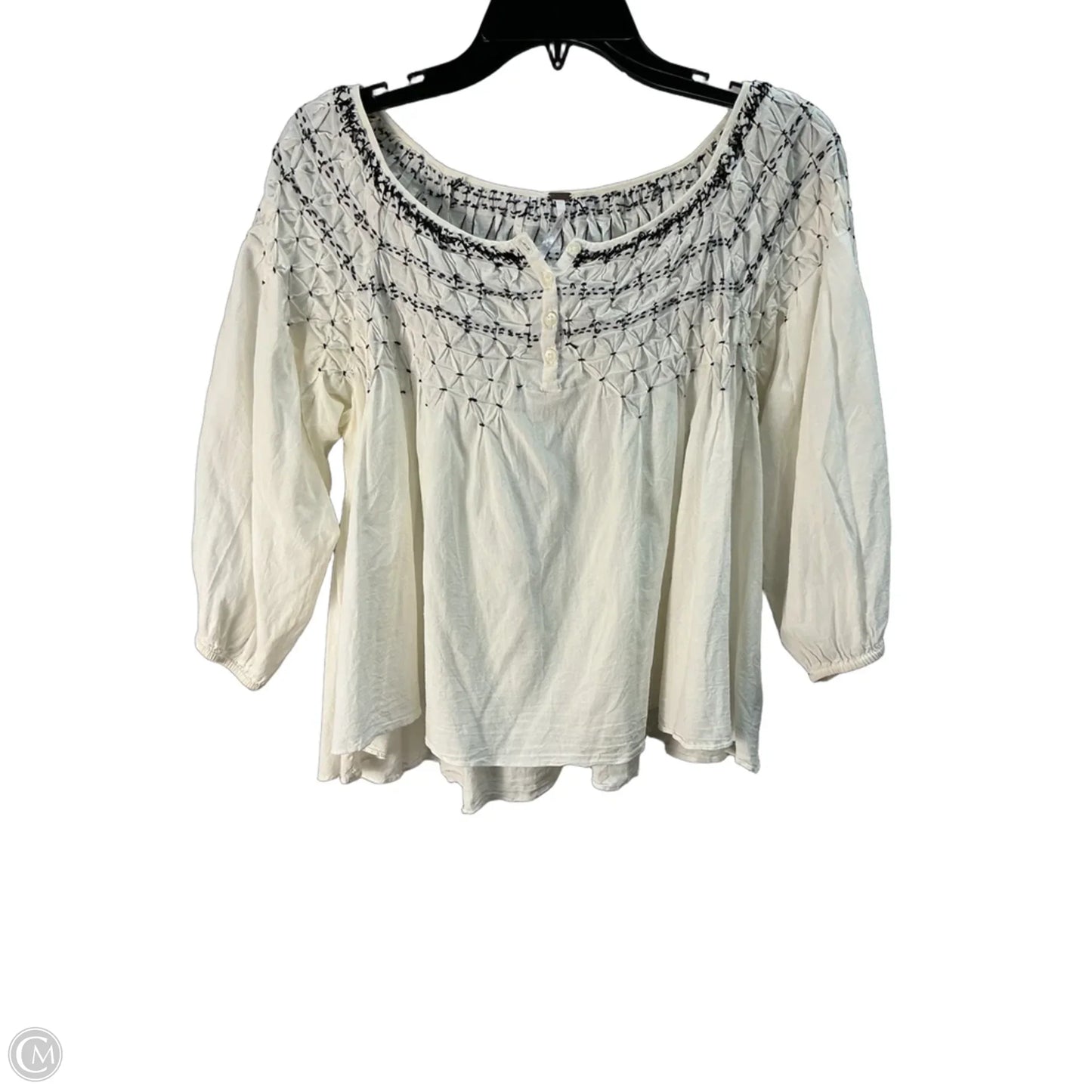 Top Long Sleeve By Free People In White, Size: S
