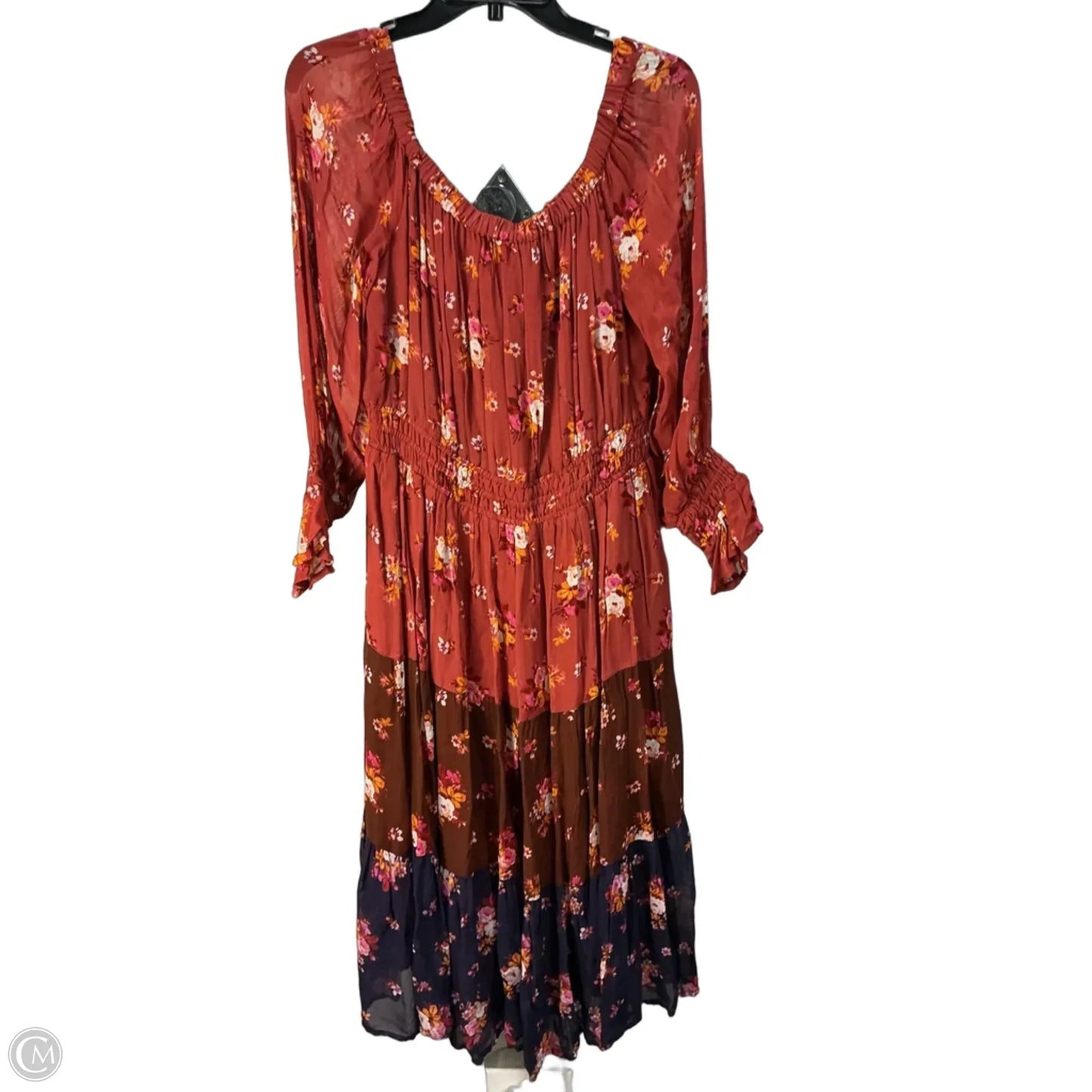 Dress Casual Midi By Anthropologie In Orange, Size: L