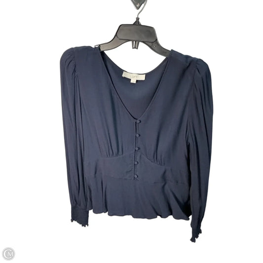 Top Long Sleeve By Loft In Blue, Size: 8