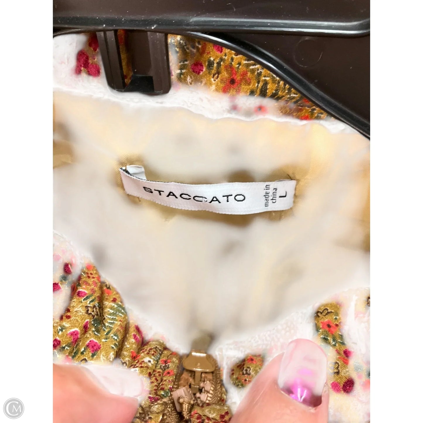 Vest Puffer & Quilted By Staccato In Orange, Size: L