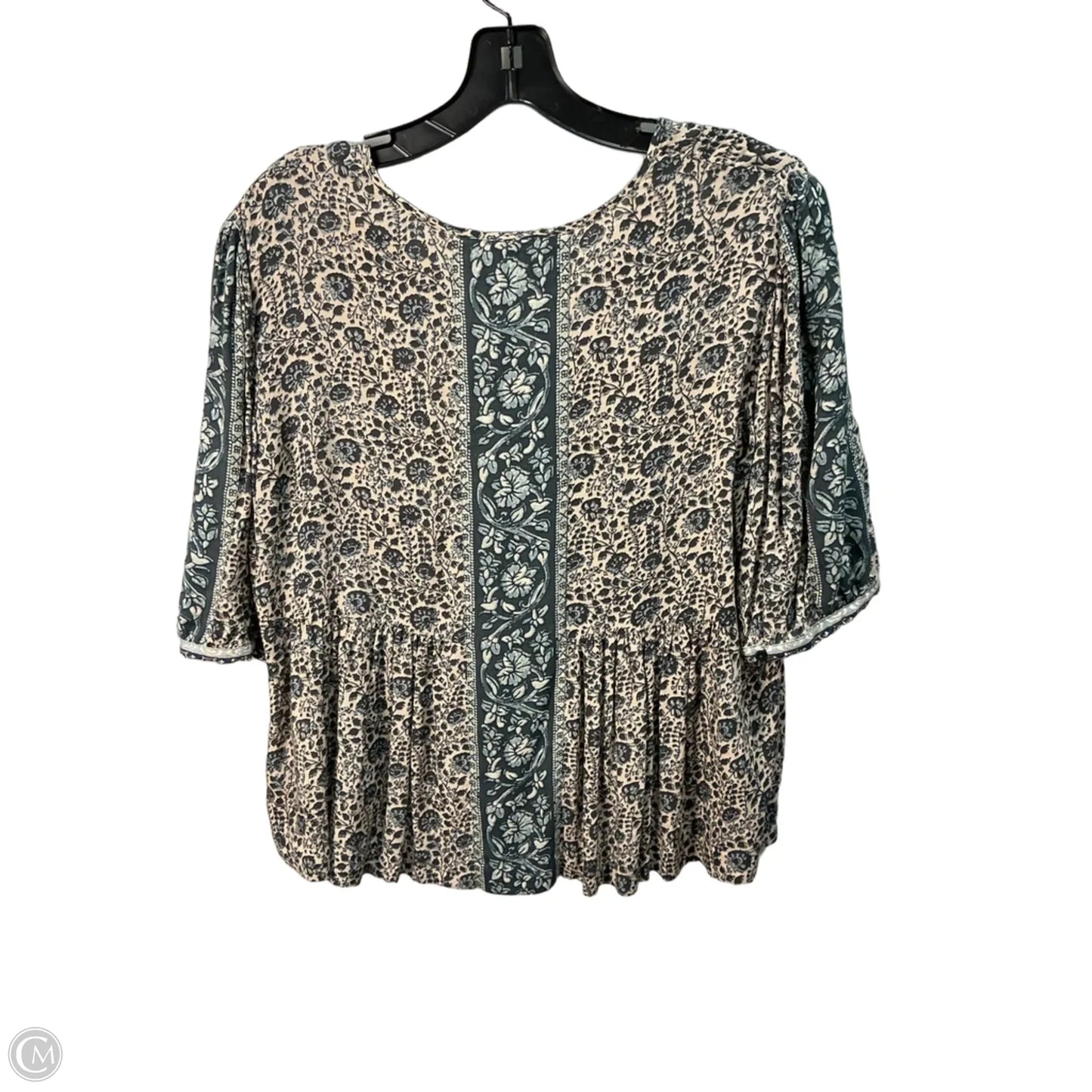 Top Long Sleeve By Bloomingdales In Brown, Size: S