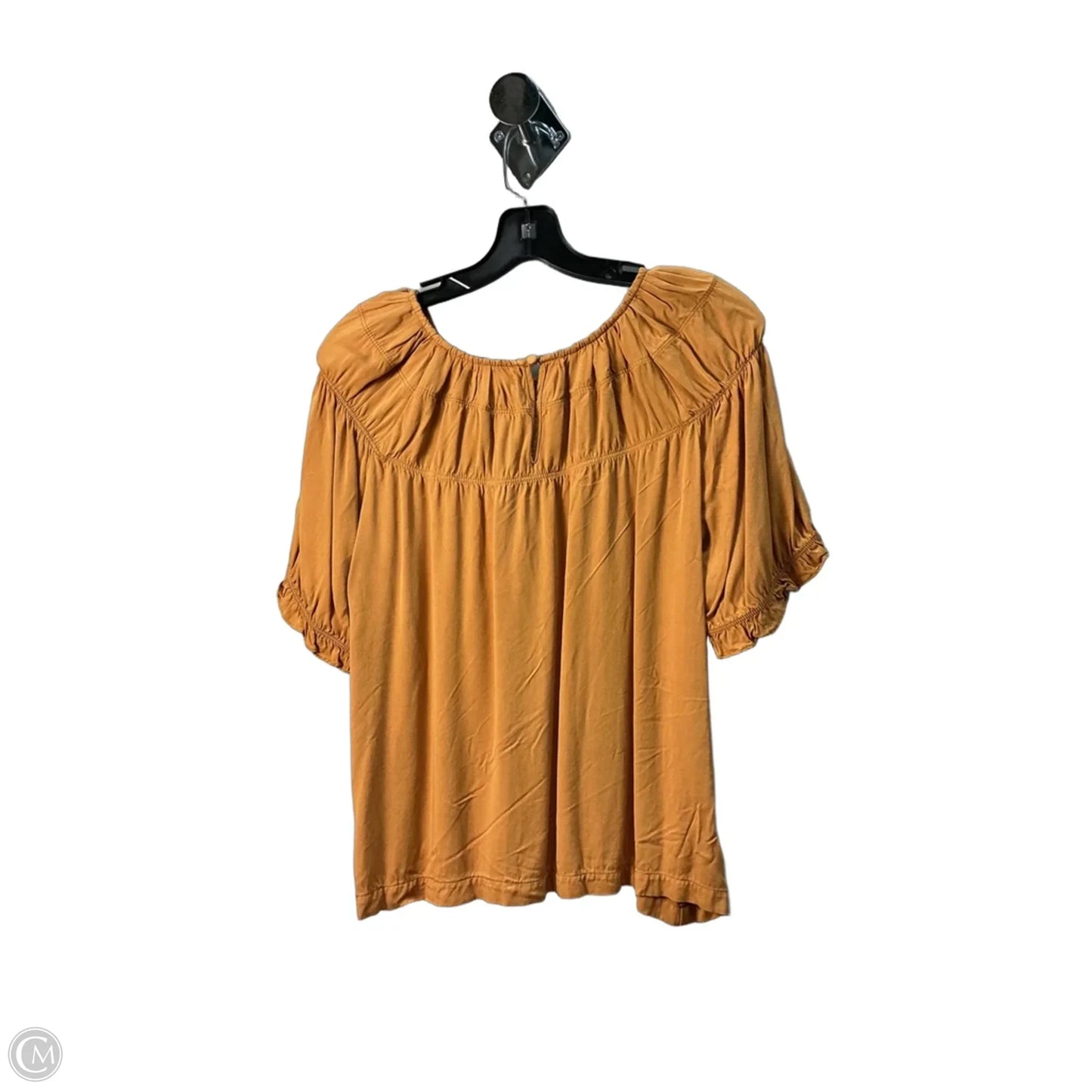 Top Short Sleeve By Bohme In Yellow, Size: M