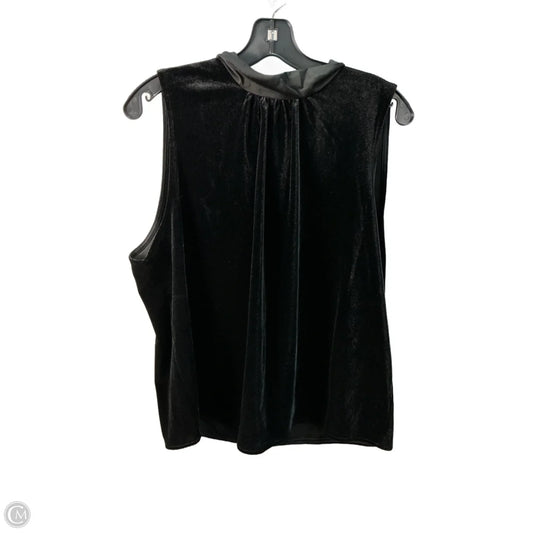 Top Sleeveless Designer By Karl Lagerfeld In Black, Size: Xl