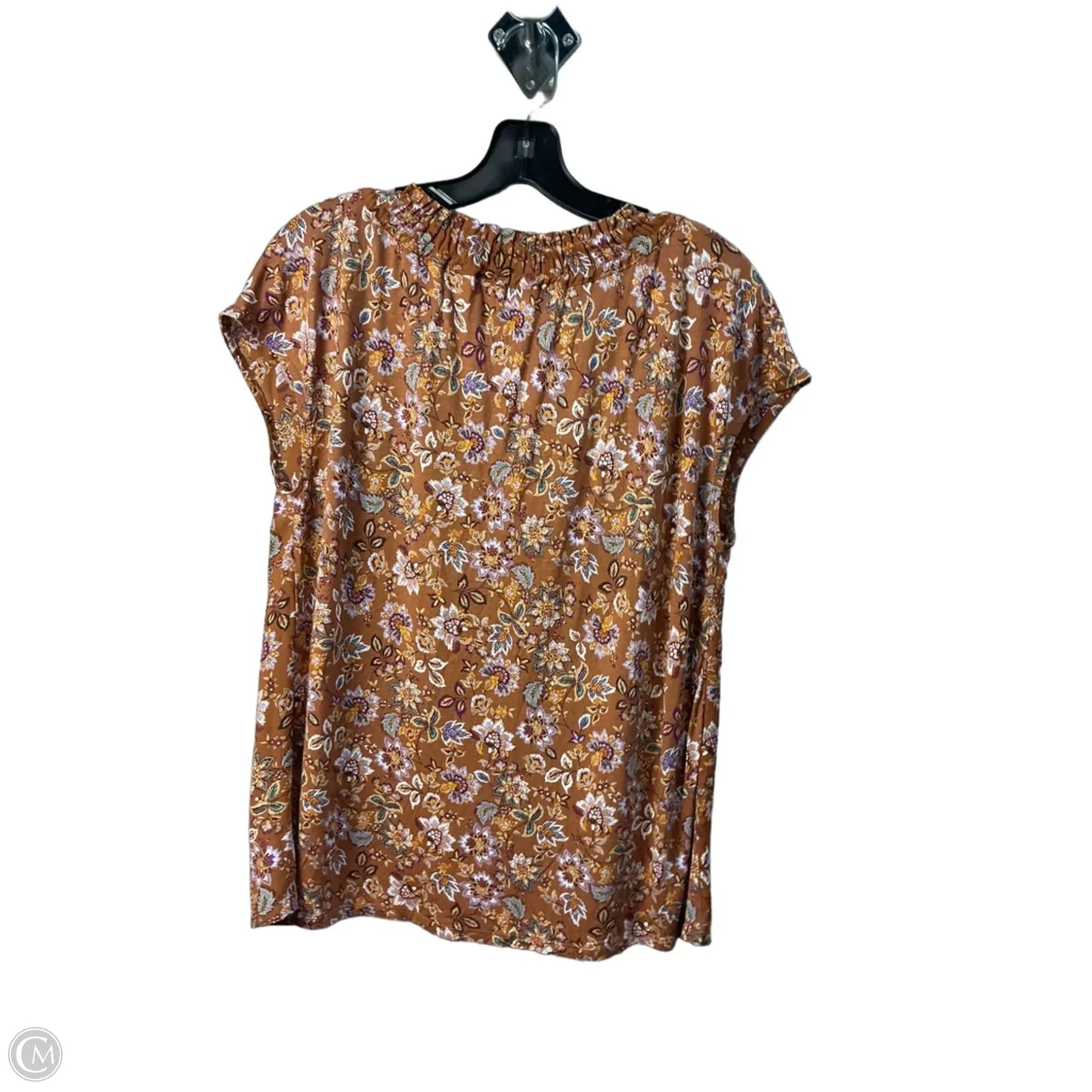 Top Short Sleeve By Loft In Orange, Size: S