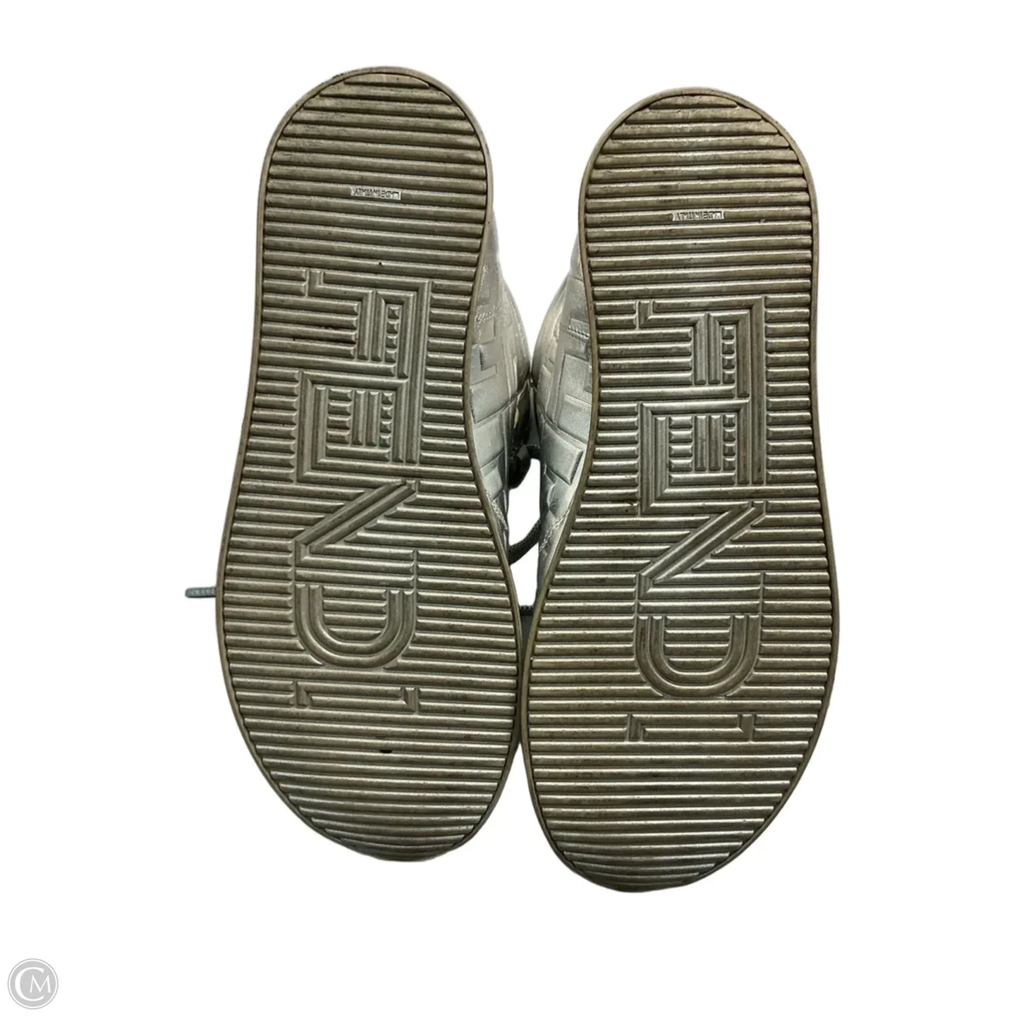 Shoes Luxury Designer By Fendi In Silver, Size: 6.5