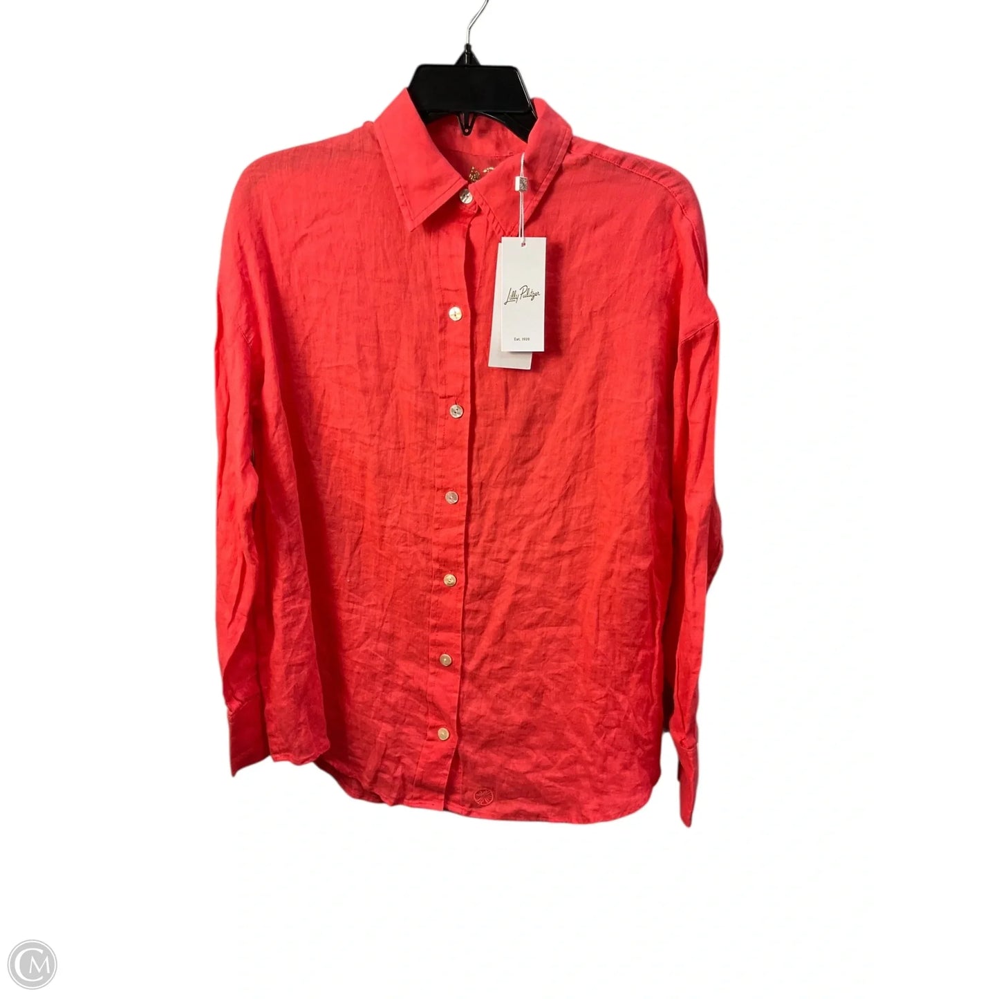 Top Long Sleeve Designer By Lilly Pulitzer In Orange, Size: Xs