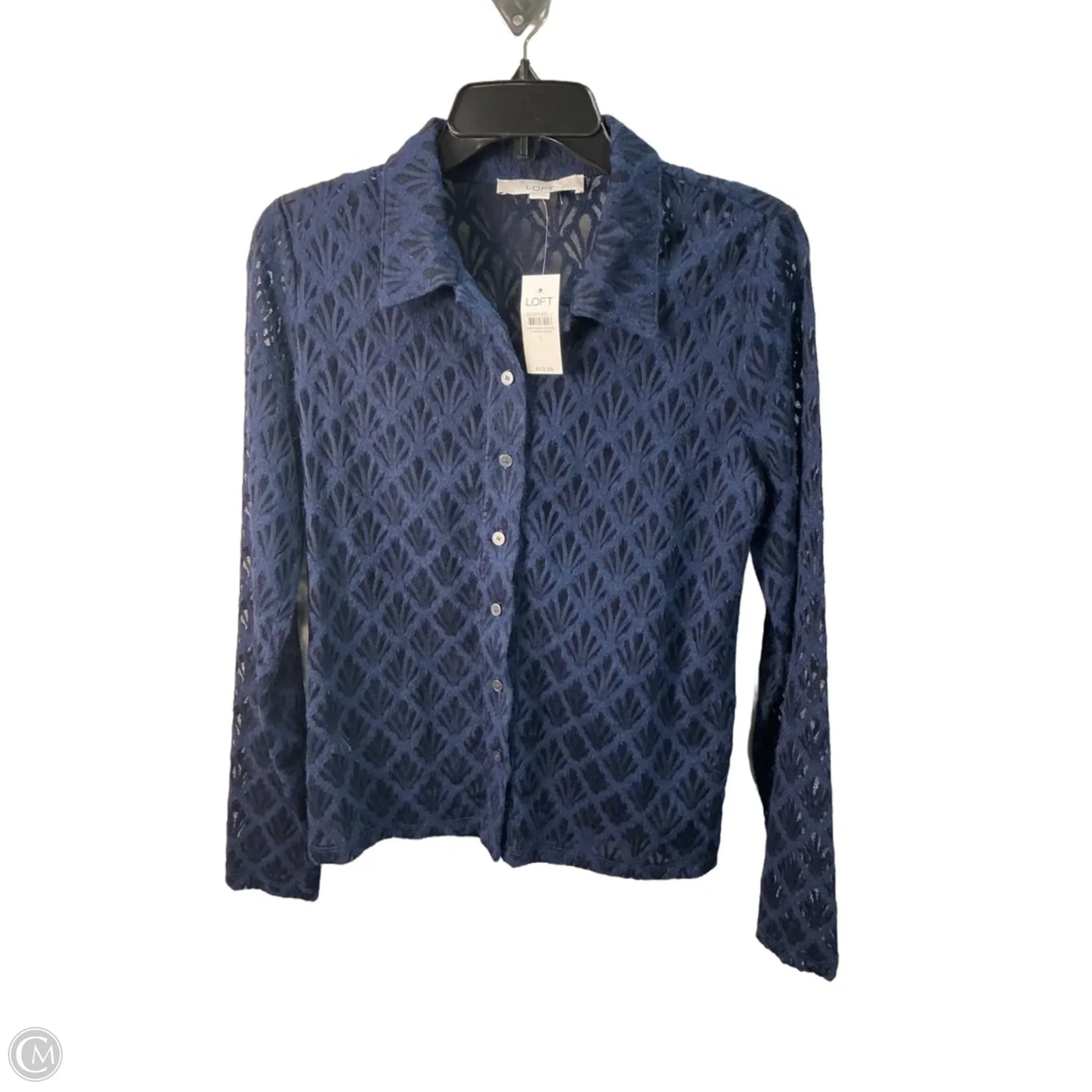 Top Long Sleeve By Loft In Blue, Size: L