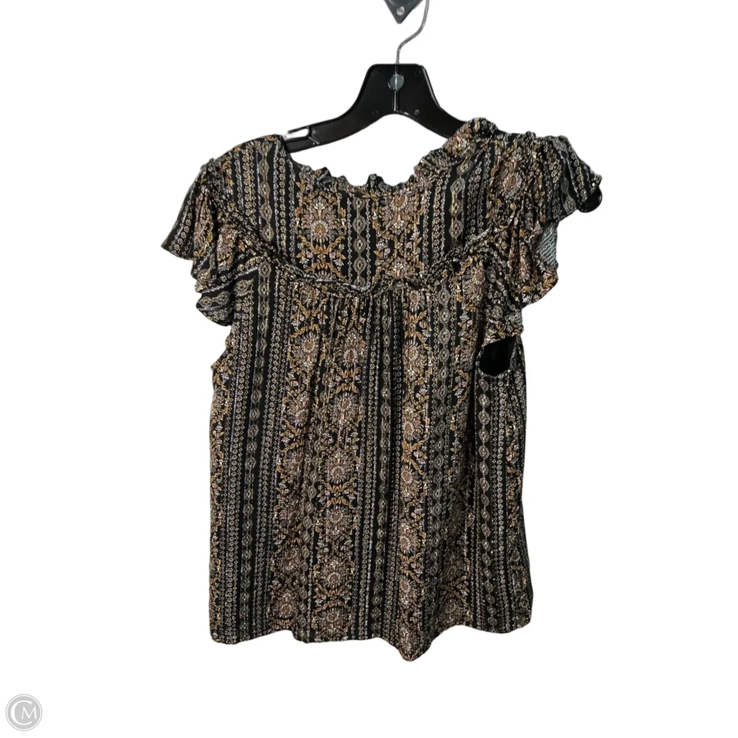 Top Sleeveless By Loft In Black, Size: M