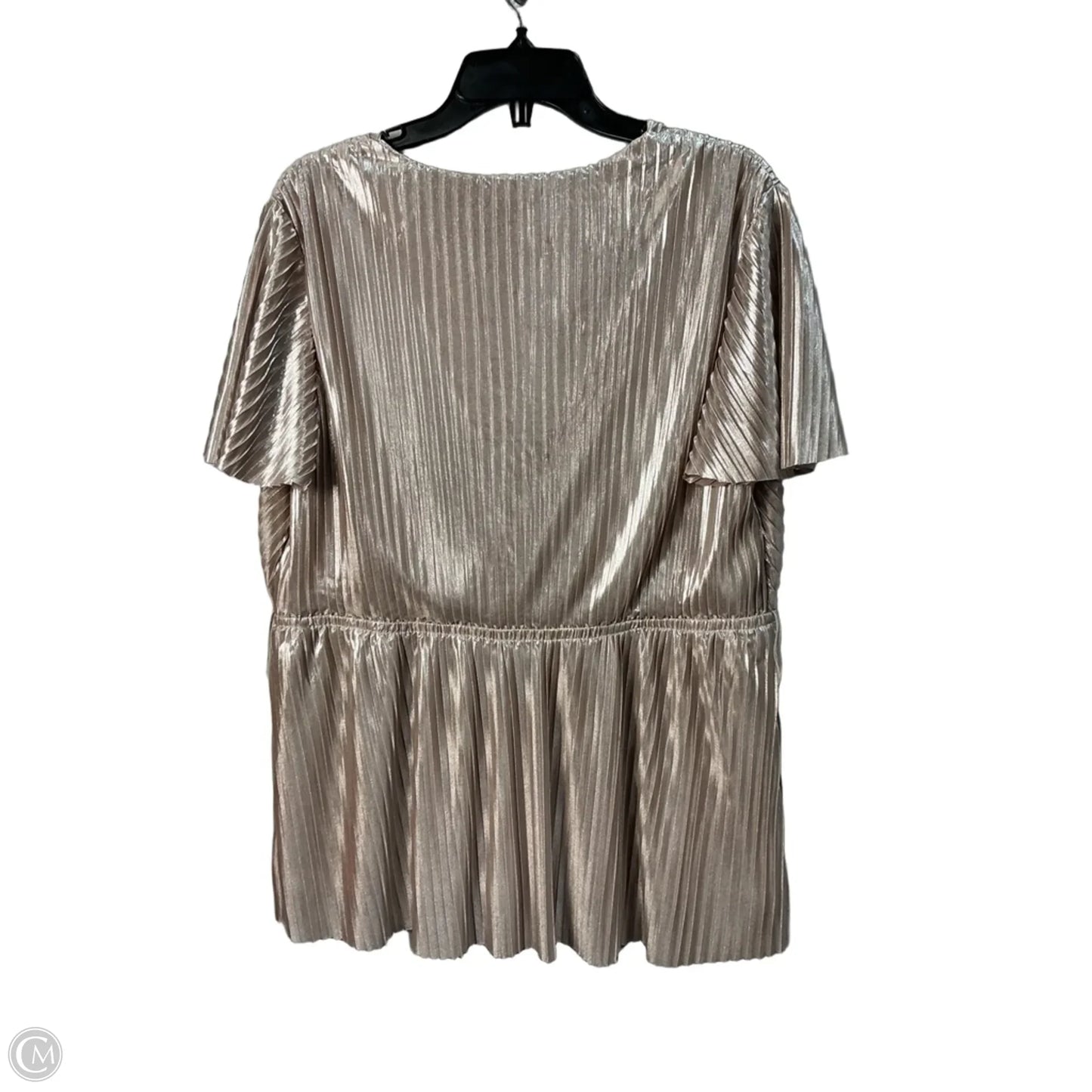 Top Short Sleeve By Lane Bryant In Gold, Size: 18