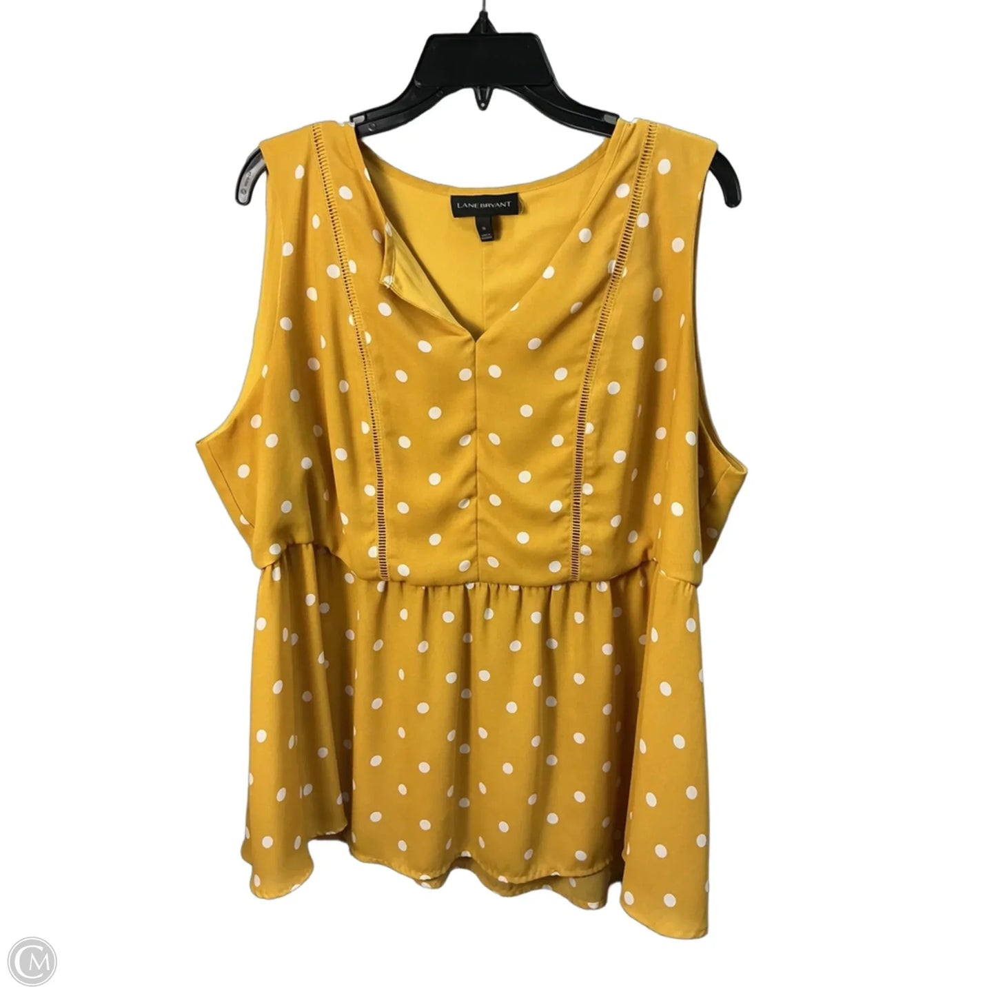 Top Sleeveless By Lane Bryant In Yellow, Size: 16