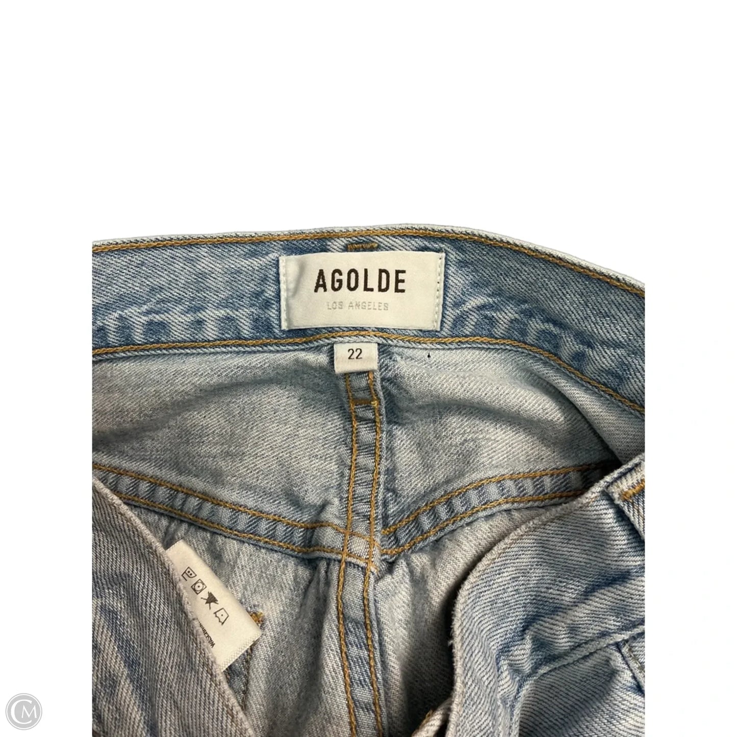 Jeans Straight By Agolde In Blue, Size: 0