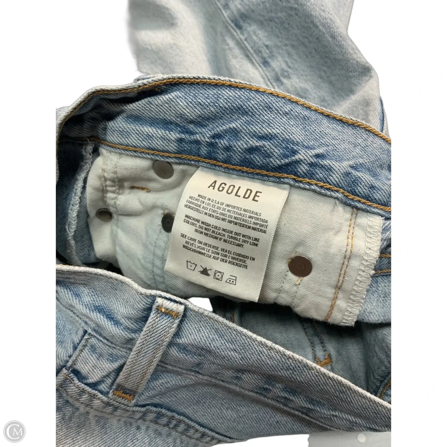 Jeans Straight By Agolde In Blue, Size: 0