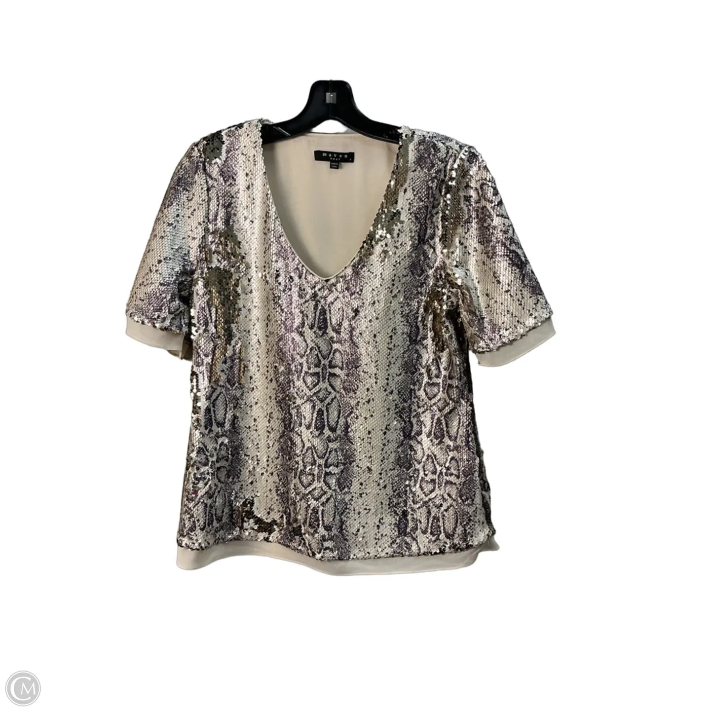 Top Short Sleeve By Clothes Mentor In Animal Print, Size: S