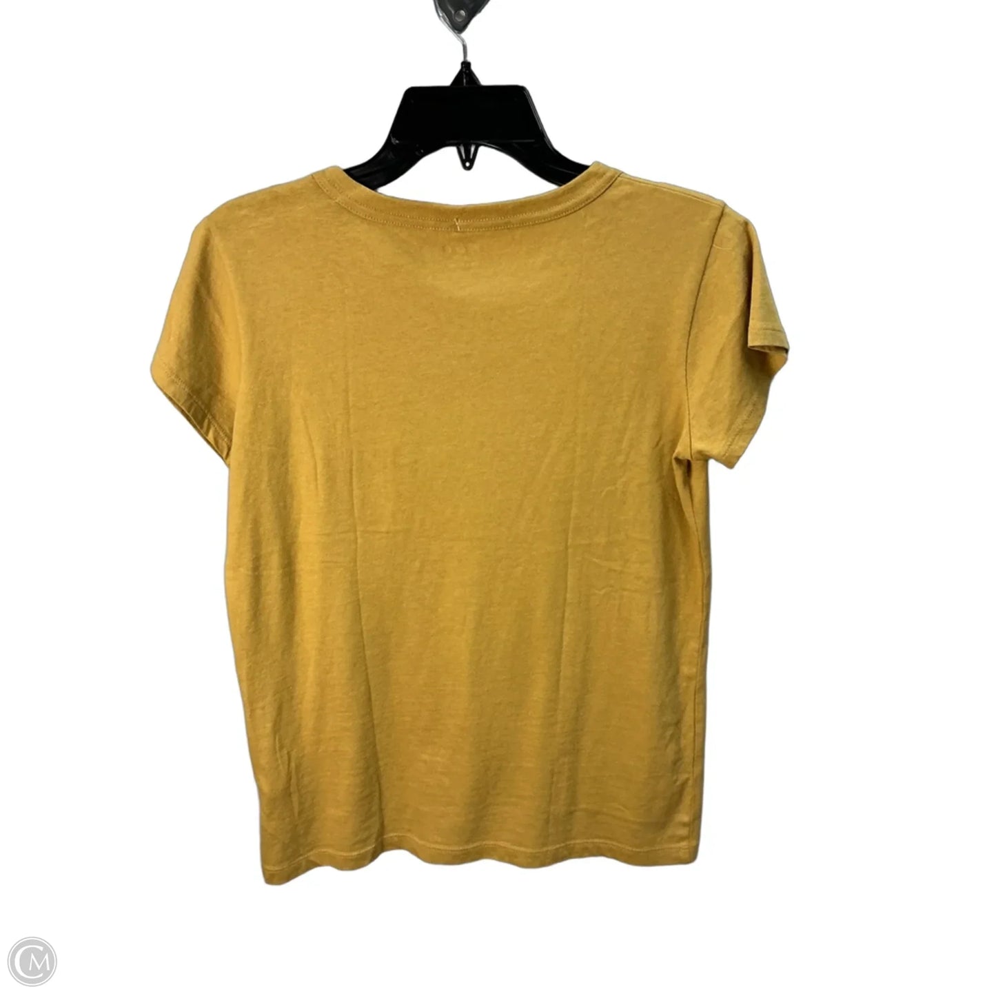 Top Short Sleeve Basic By Madewell In Yellow, Size: Xs