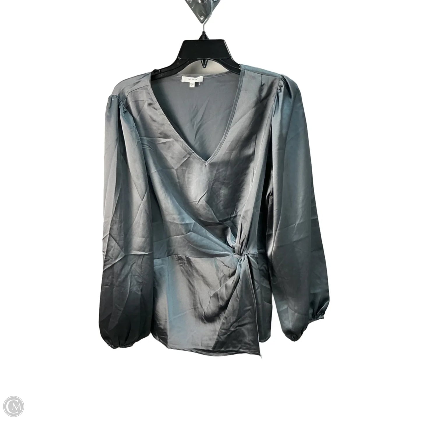 Top Long Sleeve By Pleione In Green, Size: M