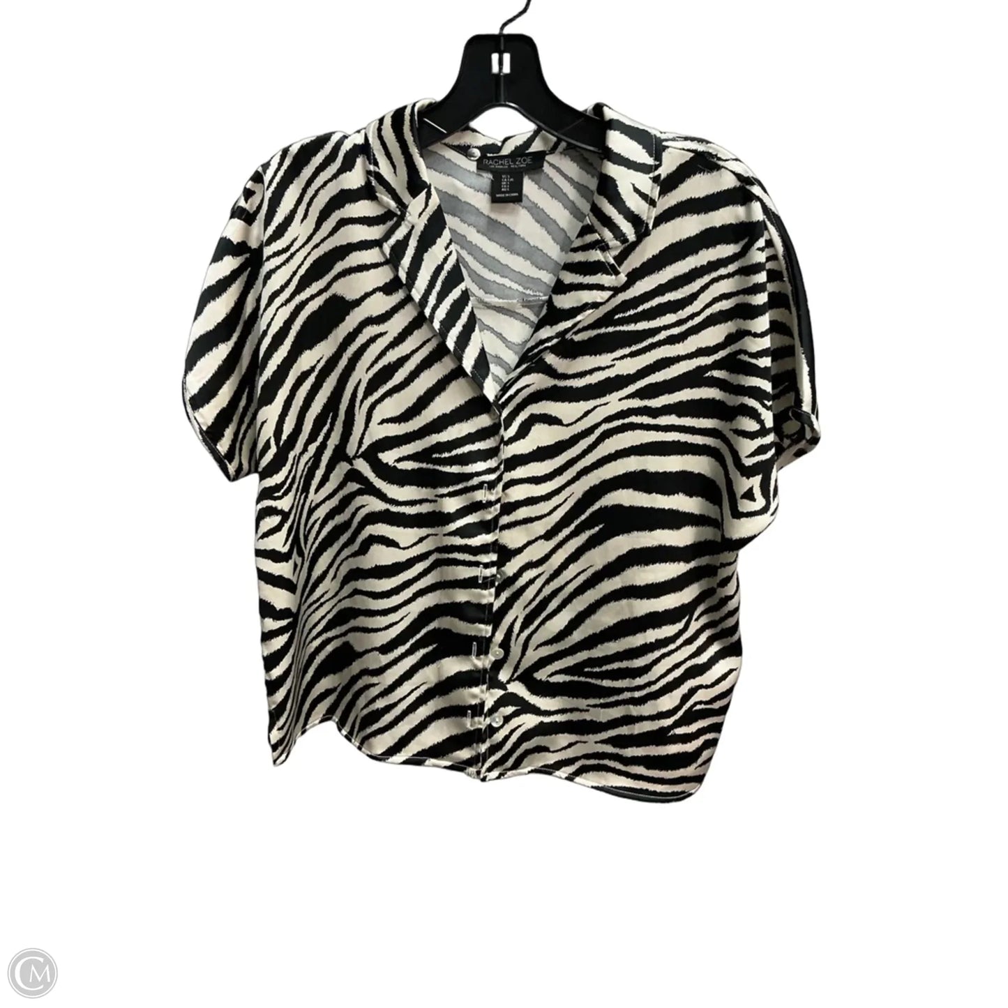 Top Short Sleeve By Rachel Zoe In Animal Print, Size: L