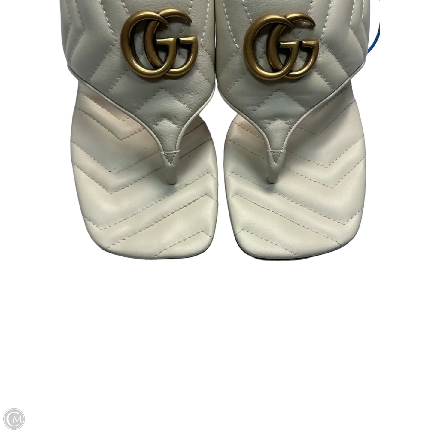 Shoes Luxury Designer By Gucci In Cream, Size: 10