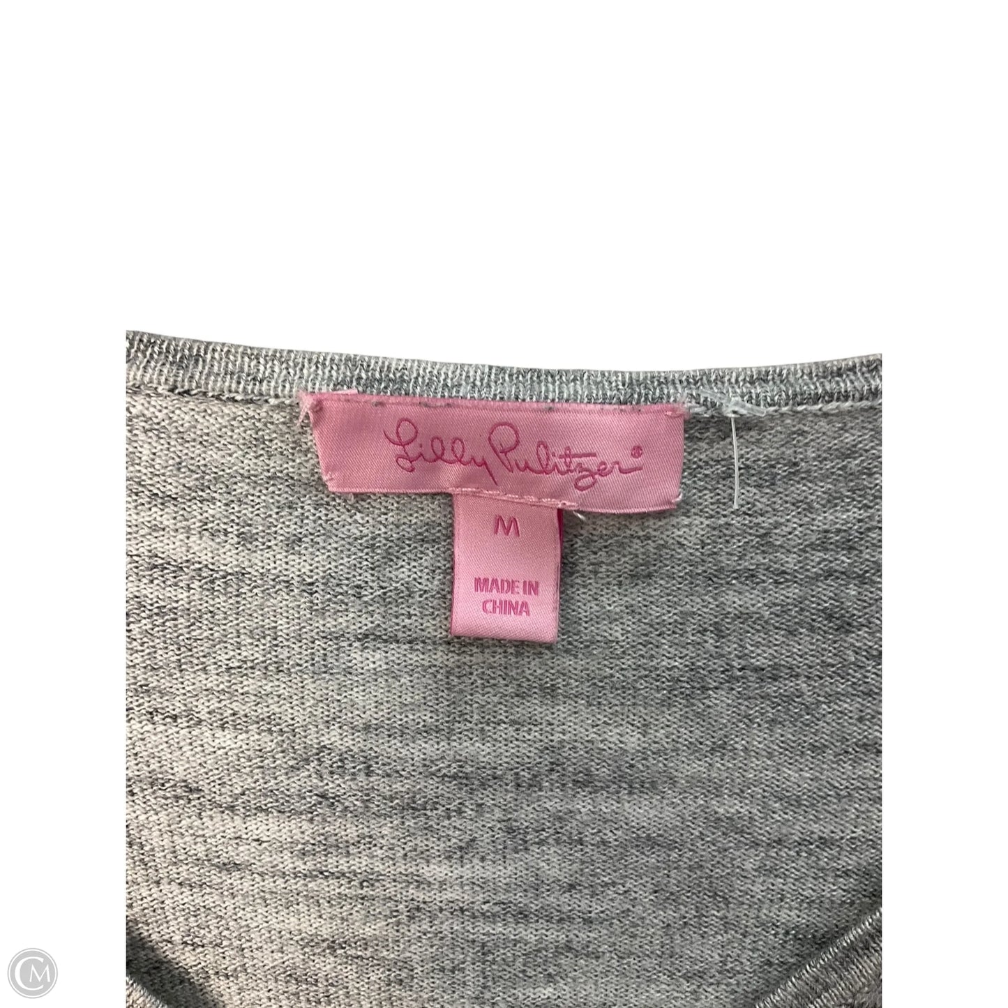Top Long Sleeve Designer By Lilly Pulitzer In Grey, Size: M