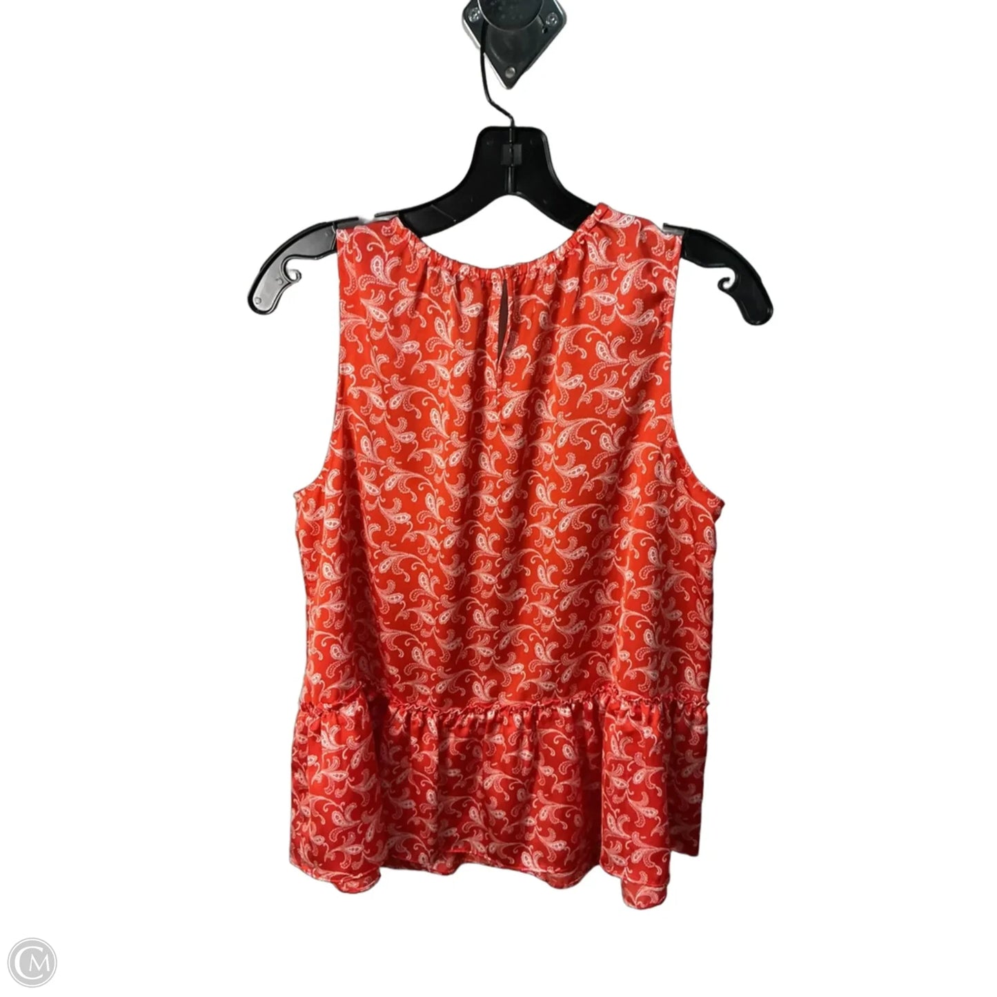 Top Sleeveless By Ann Taylor In Orange, Size: M