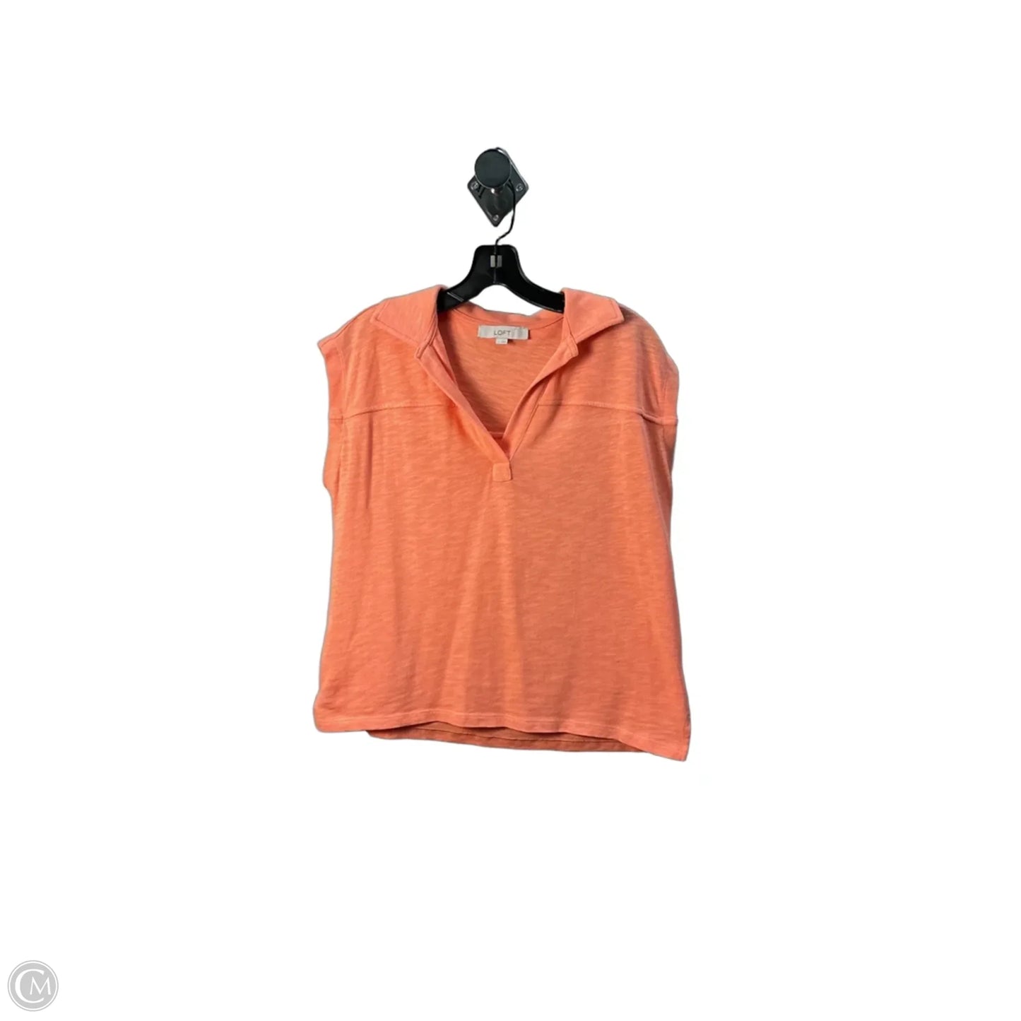 Top Sleeveless By Loft In Orange, Size: S