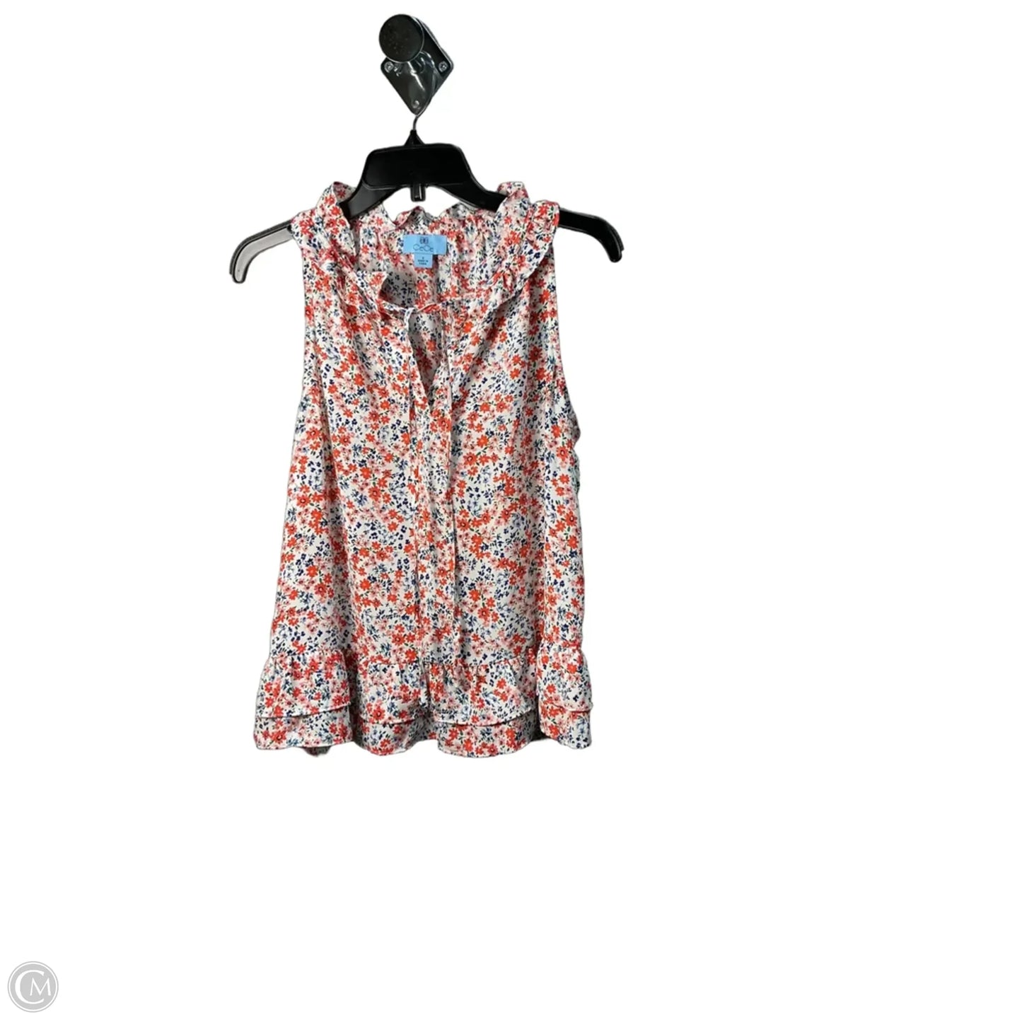 Top Sleeveless By Cece In Floral Print, Size: S