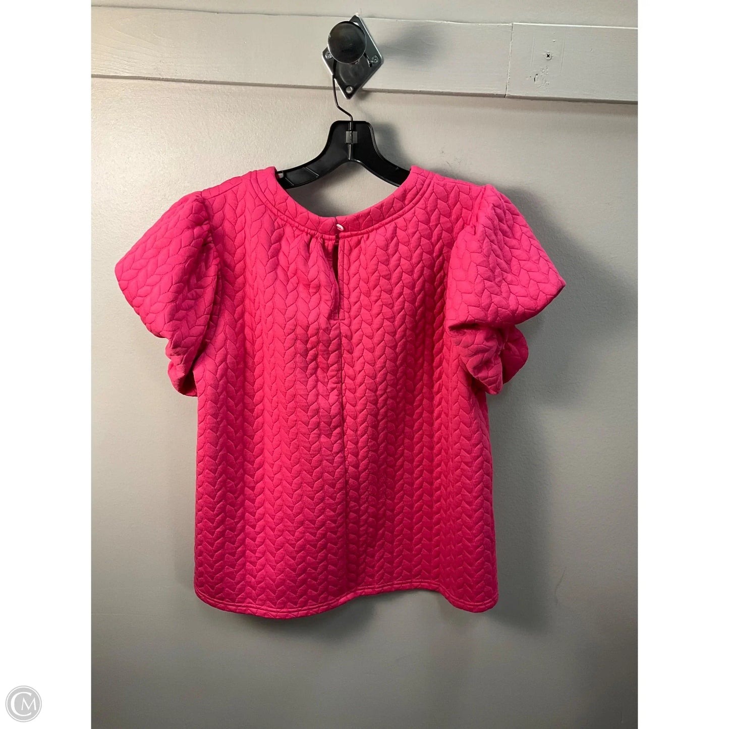 Top Short Sleeve By Voy In Pink, Size: L