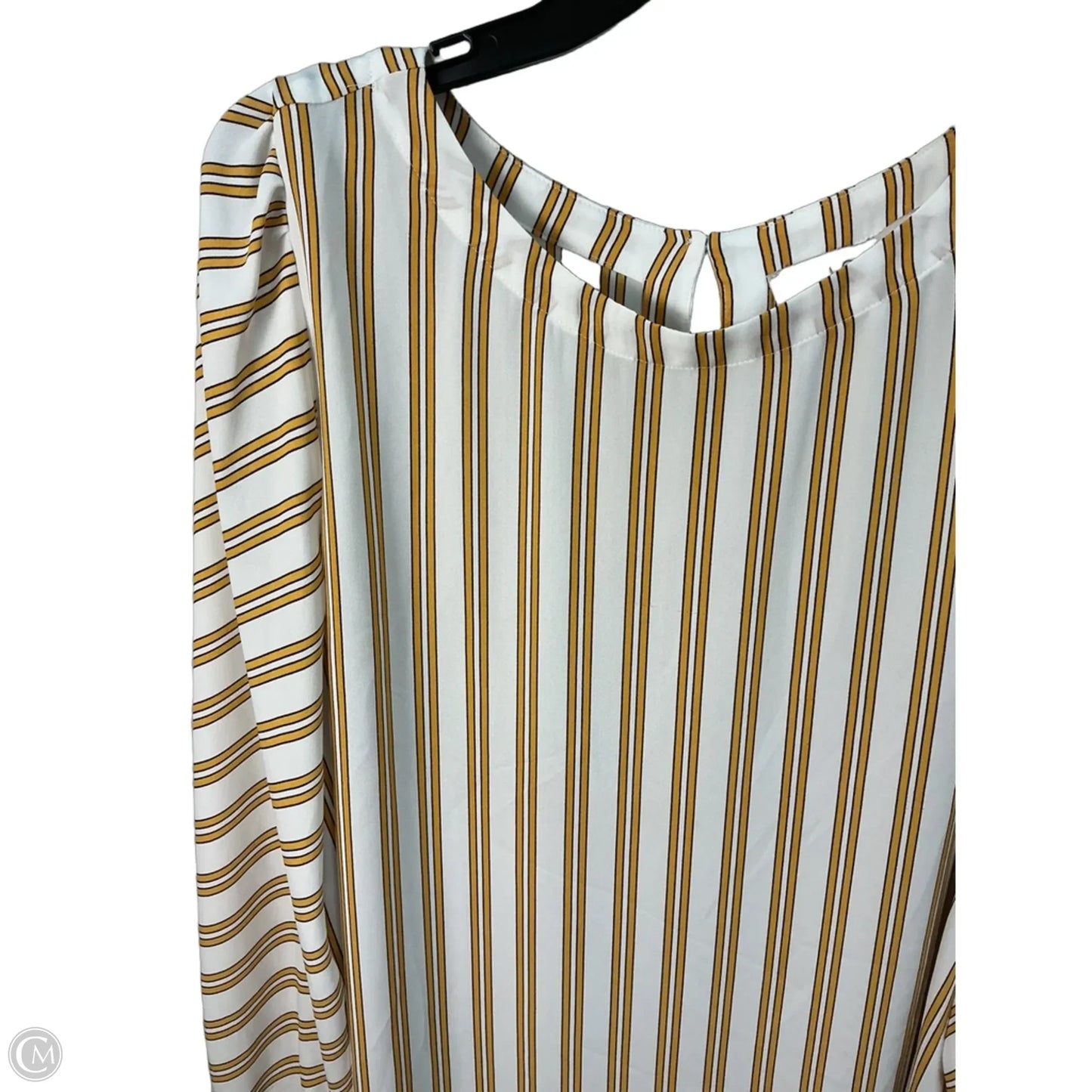 Top Long Sleeve By Loft In Striped Pattern, Size: 18