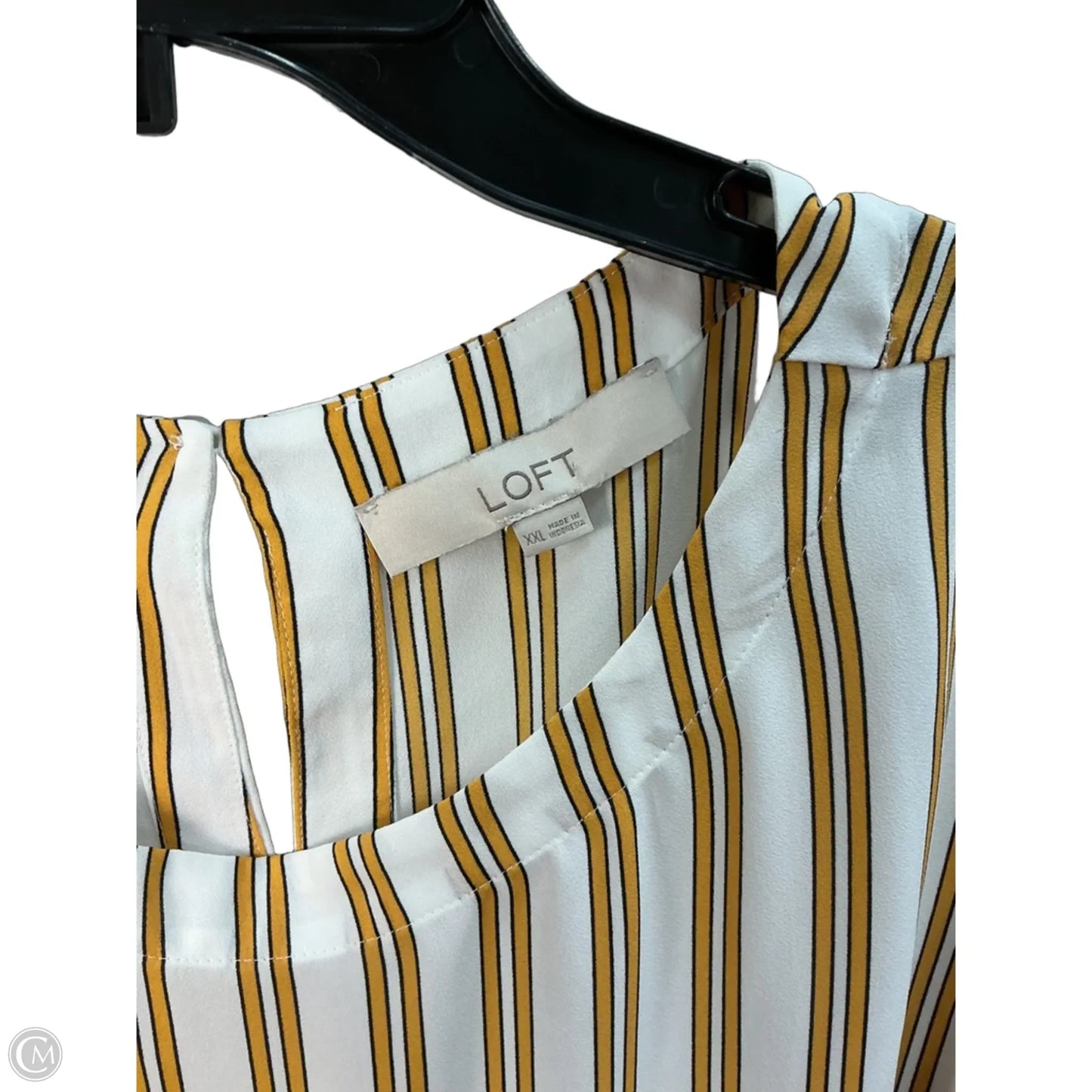 Top Long Sleeve By Loft In Striped Pattern, Size: 18