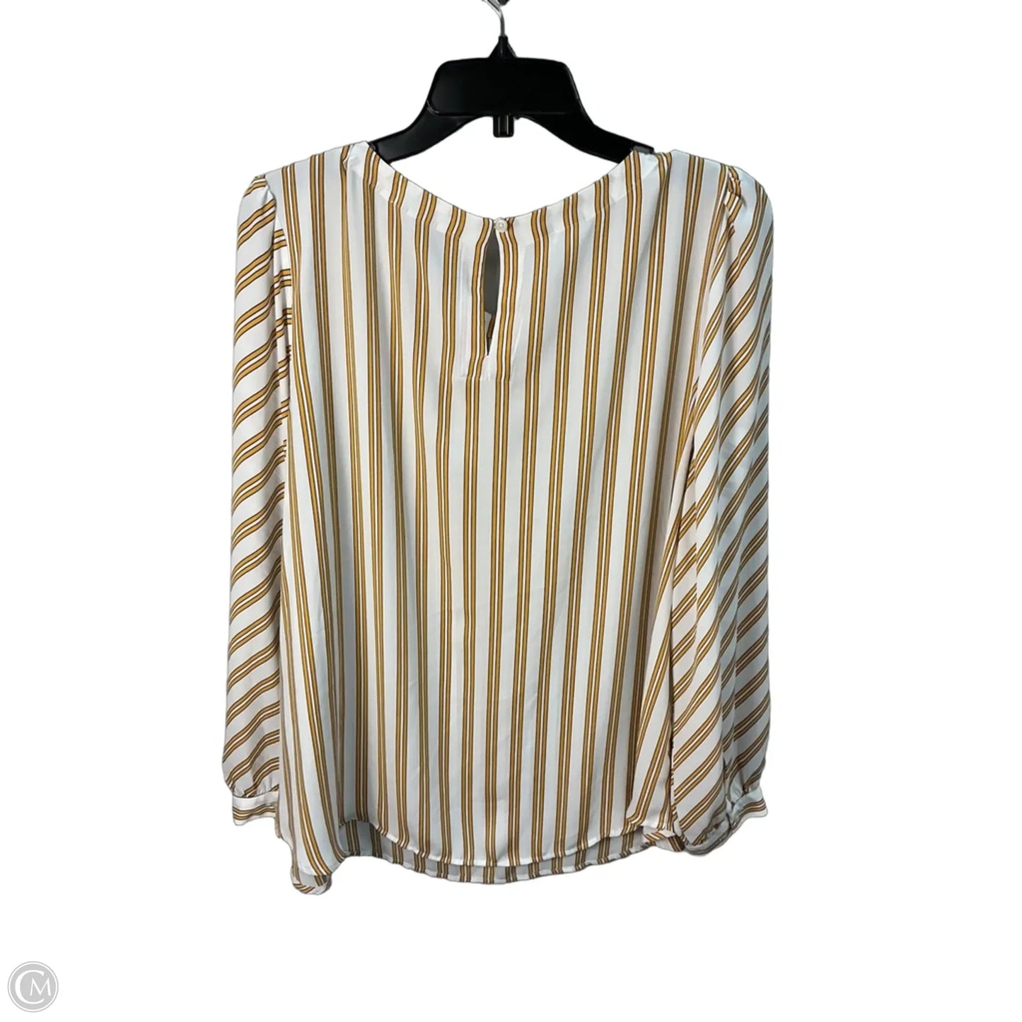 Top Long Sleeve By Loft In Striped Pattern, Size: 18