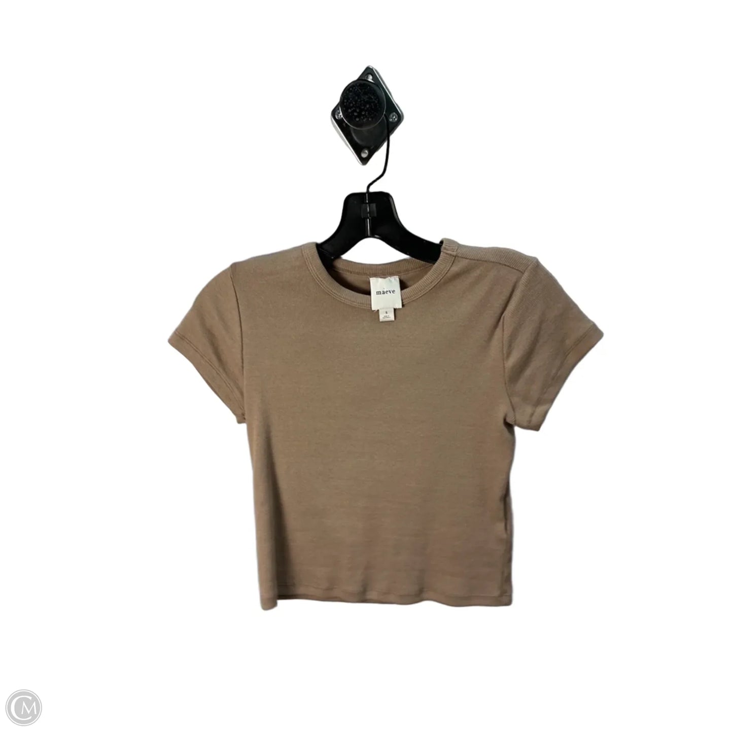 Top Short Sleeve Basic By Maeve In Tan, Size: S