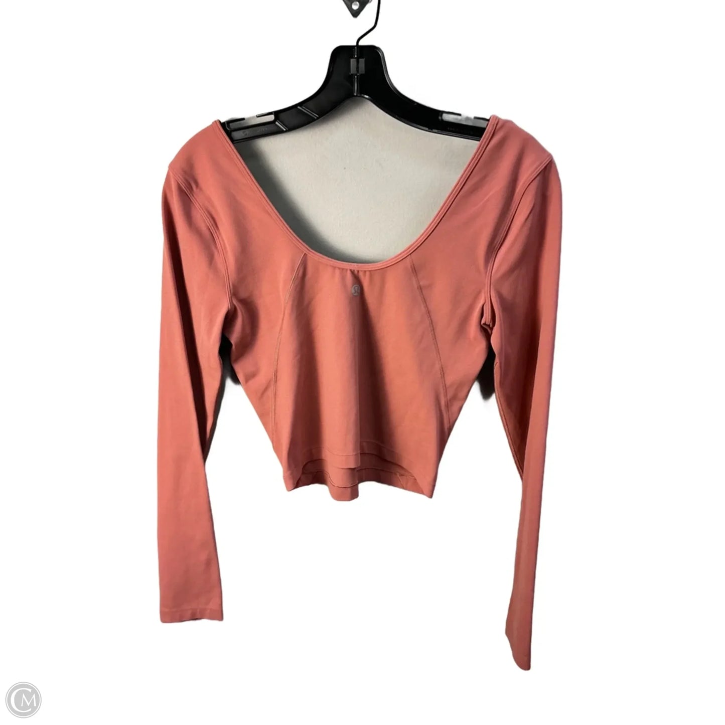 Athletic Top Long Sleeve Collar By Lululemon In Pink, Size: S