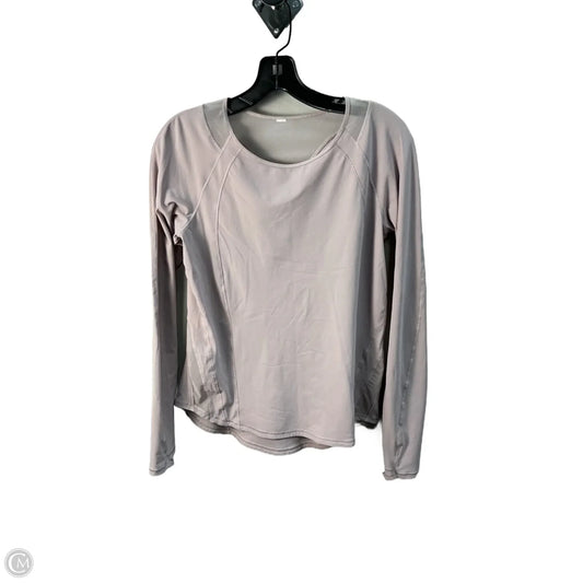 Athletic Top Long Sleeve Collar By Lululemon In Purple, Size: M