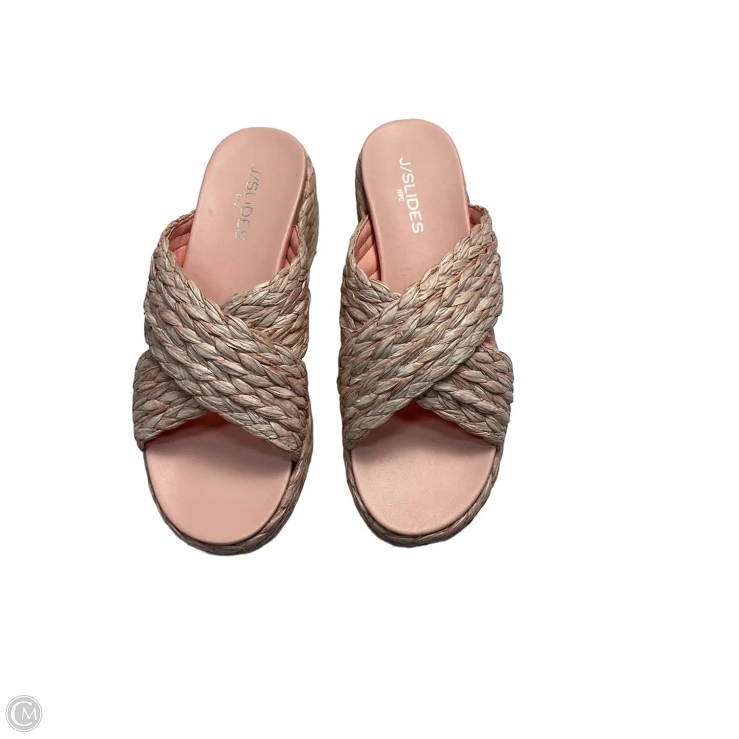 Sandals Heels Platform By J Slides In Pink, Size: 9