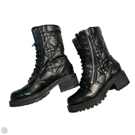 Boots Luxury Designer By Dior In Black, Size: 10