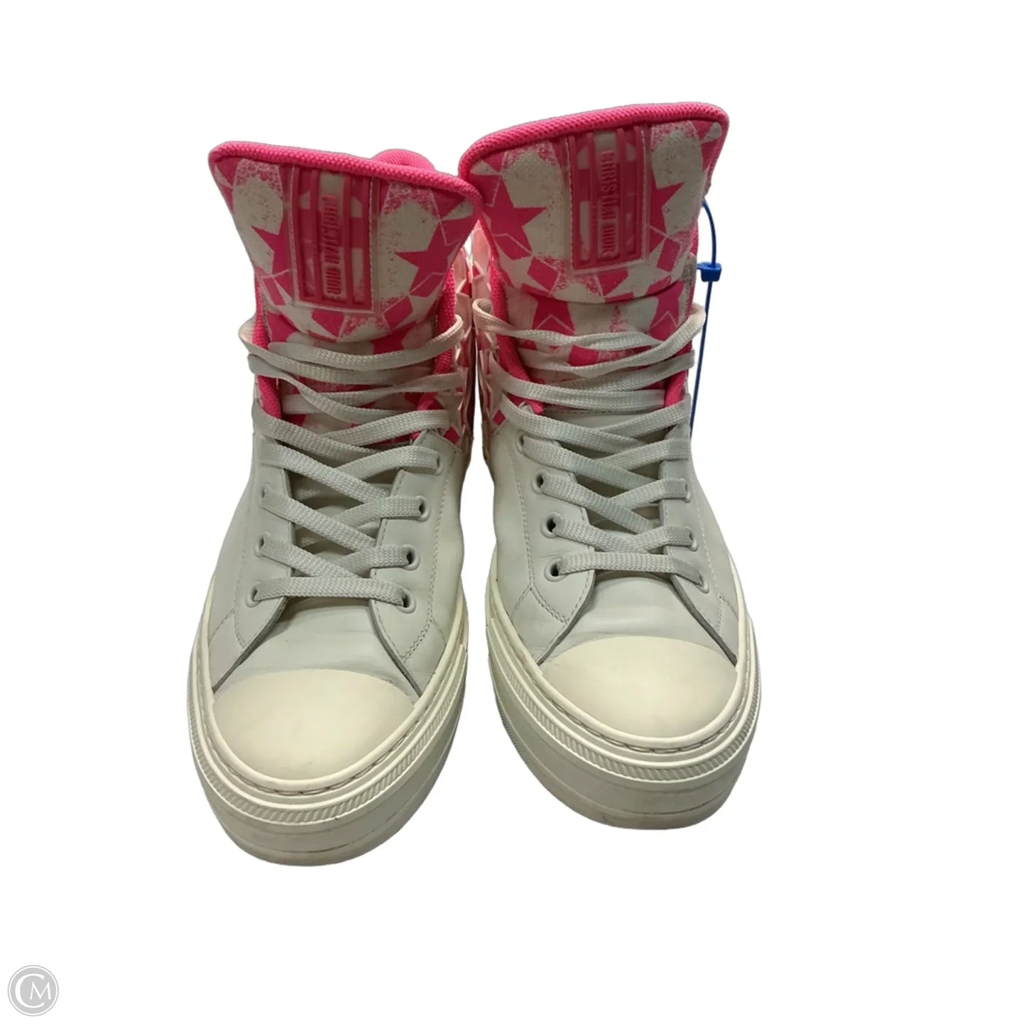 Shoes Luxury Designer By Dior In Pink & White, Size: 9.5