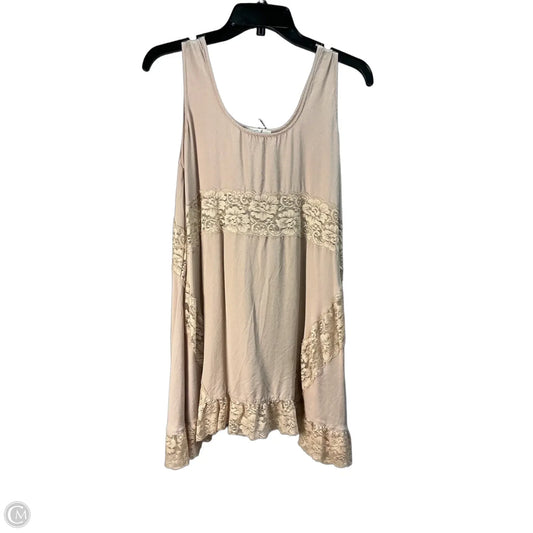 Tunic Sleeveless By Easel In Tan, Size: S