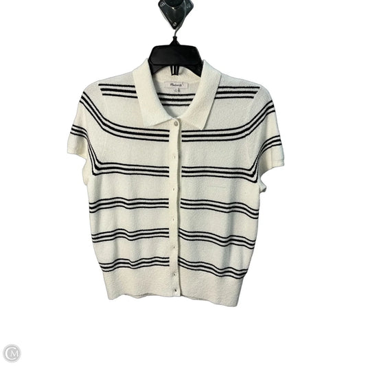 Top Short Sleeve By Madewell In Striped Pattern, Size: M