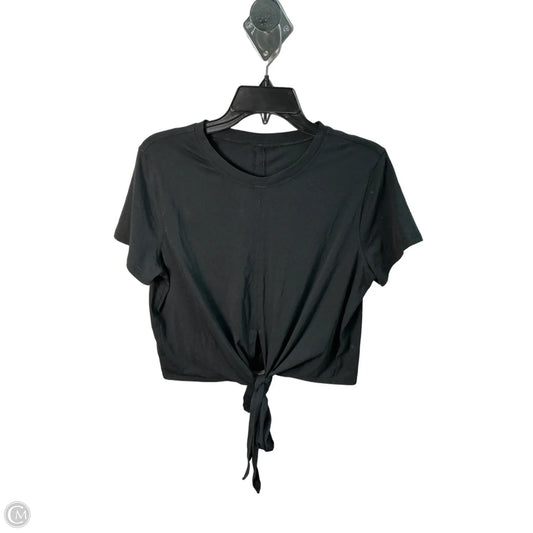 Athletic Top Short Sleeve By Lululemon In Black, Size: S