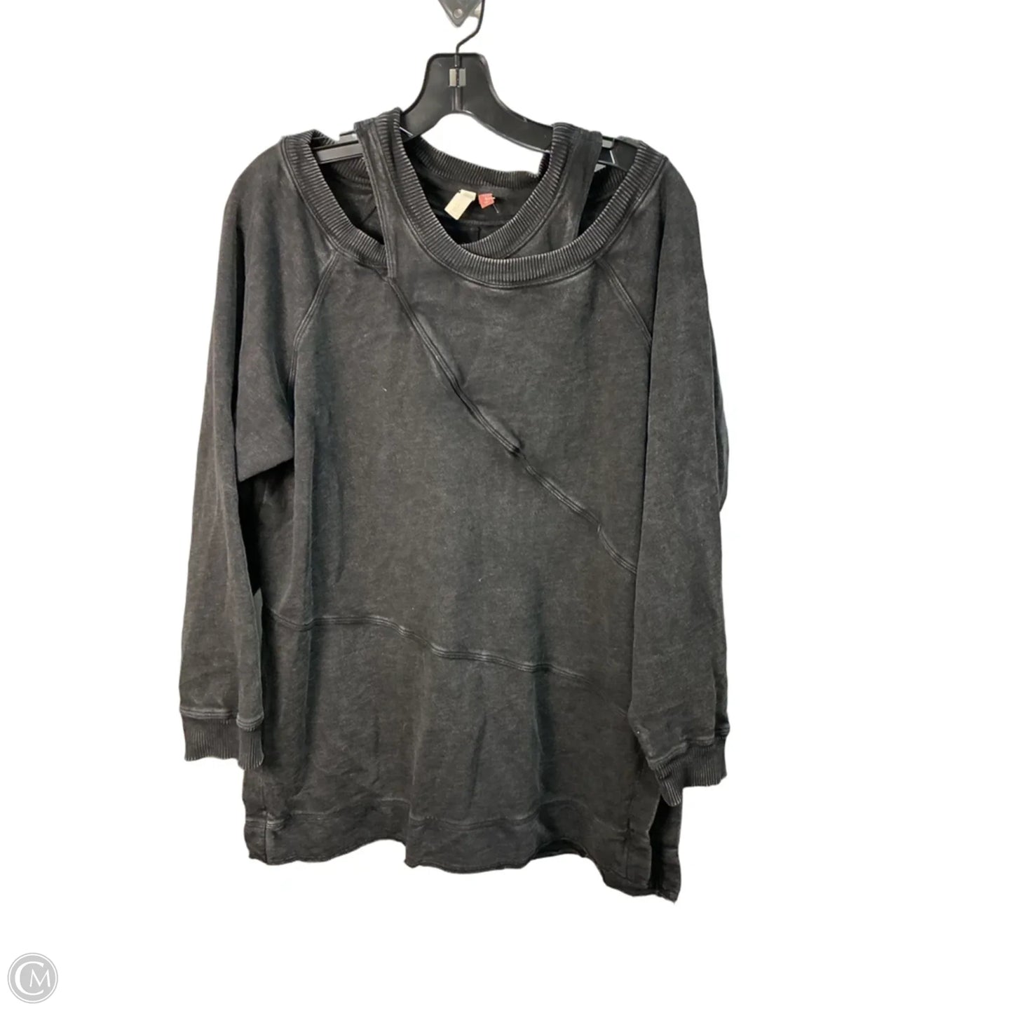 Top Long Sleeve By Pilcro In Grey, Size: S
