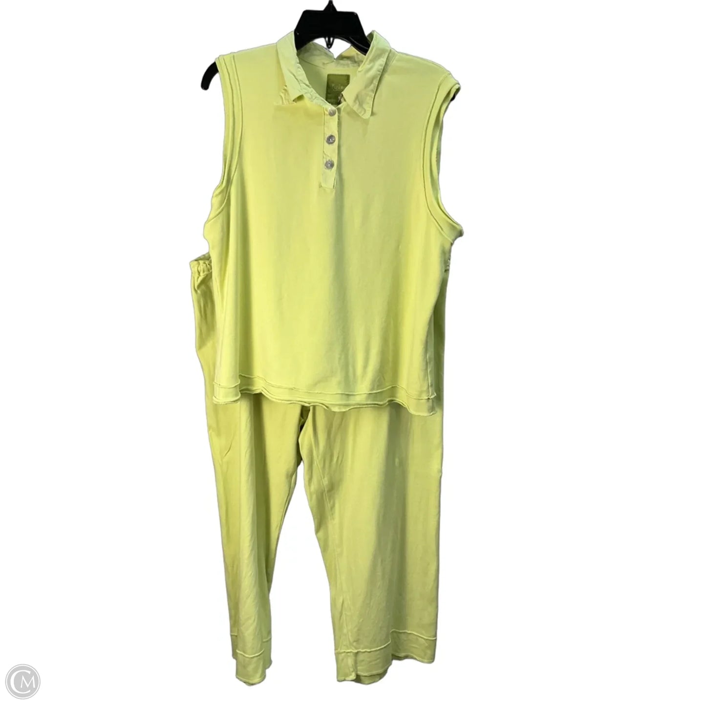 Pants Set 2pc By Clothes Mentor In Chartreuse, Size: Xl