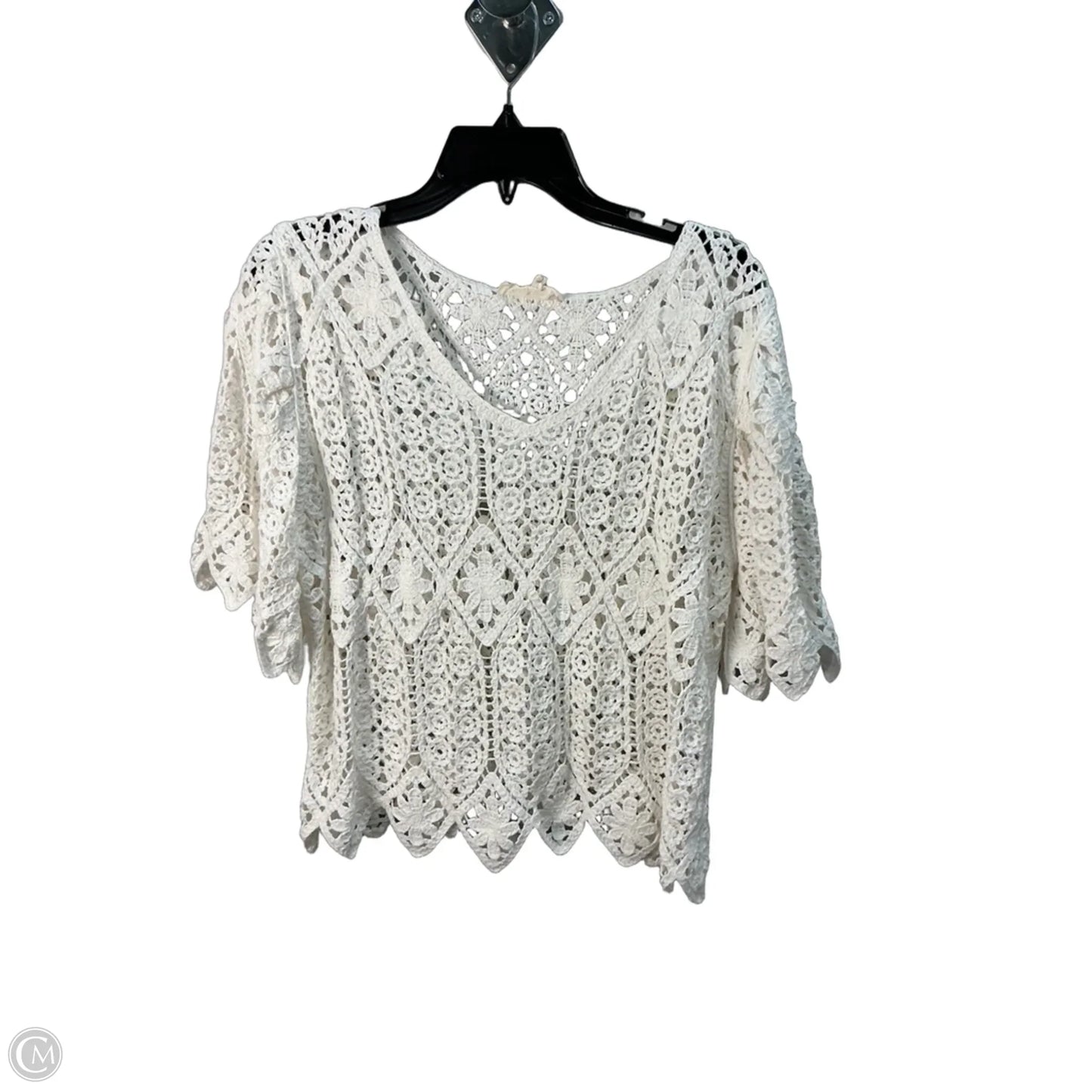 Top Short Sleeve By Solitaire In White, Size: M