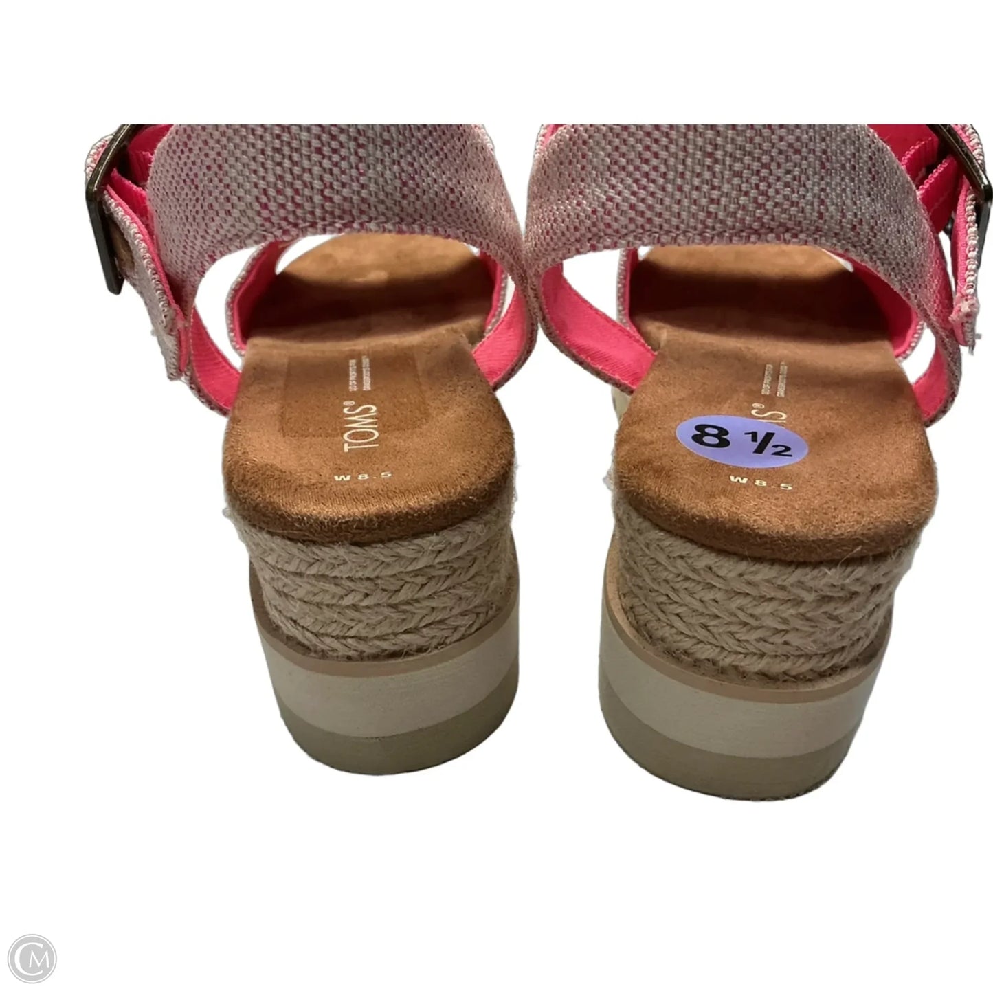 Shoes Heels Wedge By Toms In Pink, Size: 8.5