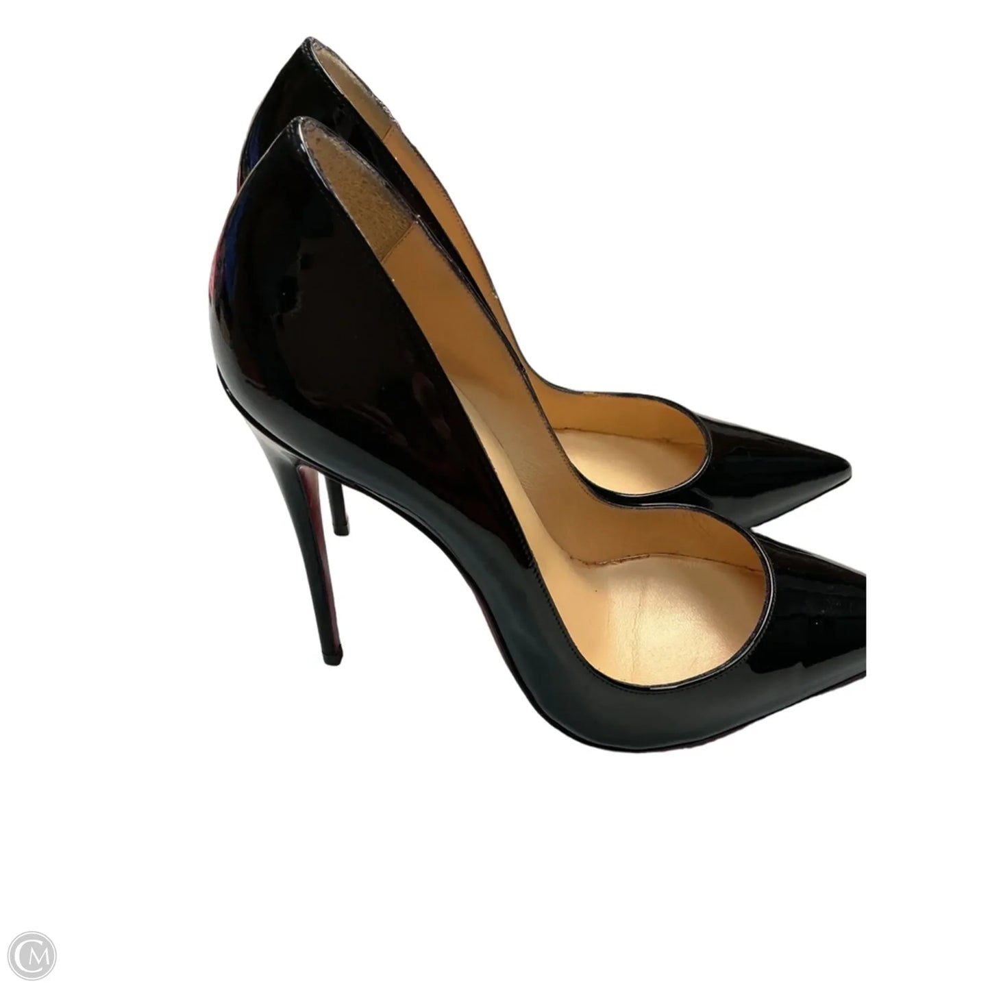 Shoes Luxury Designer By Christian Louboutin In Black, Size: 10