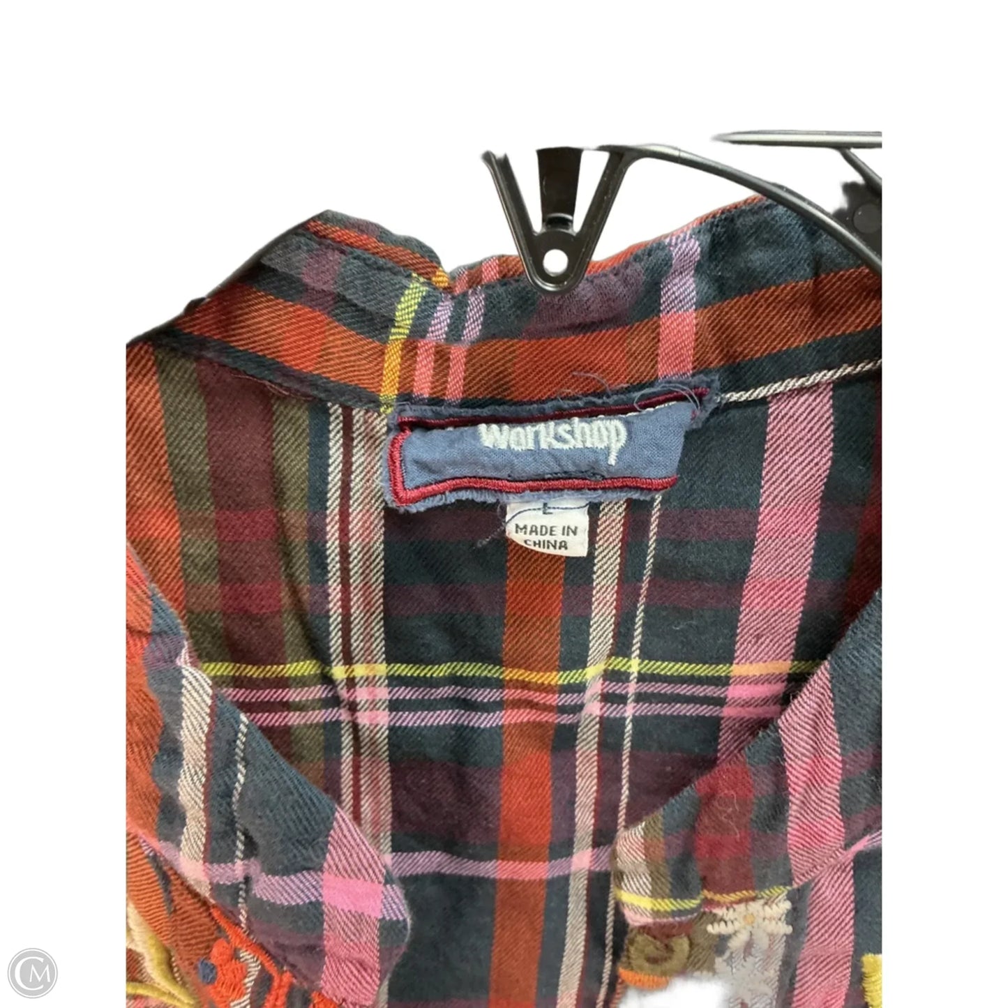 Top Long Sleeve Designer By Johnny Was In Plaid Pattern, Size: L